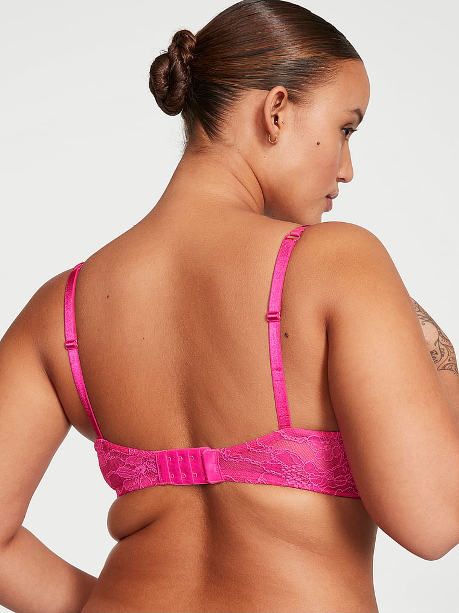 Forever Pink Lace Add 2 Cups Push Up Double Shine Strap Add 2 Cups Push Up Bombshell Bra - Image 2 of 3