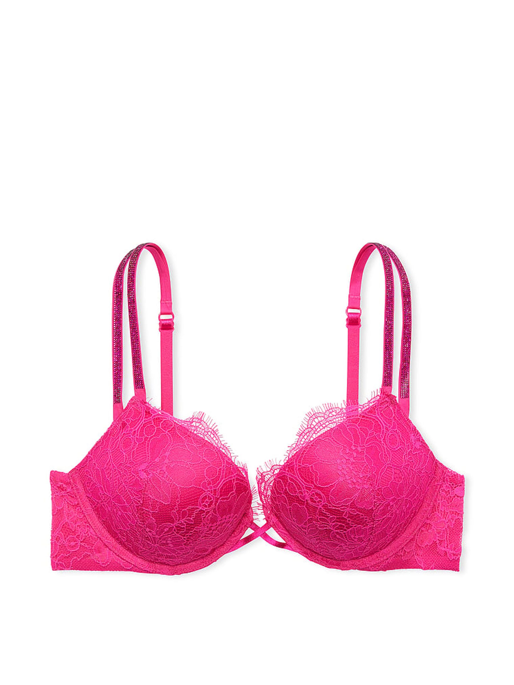 Forever Pink Lace Add 2 Cups Push Up Double Shine Strap Add 2 Cups Push Up Bombshell Bra - Image 3 of 3
