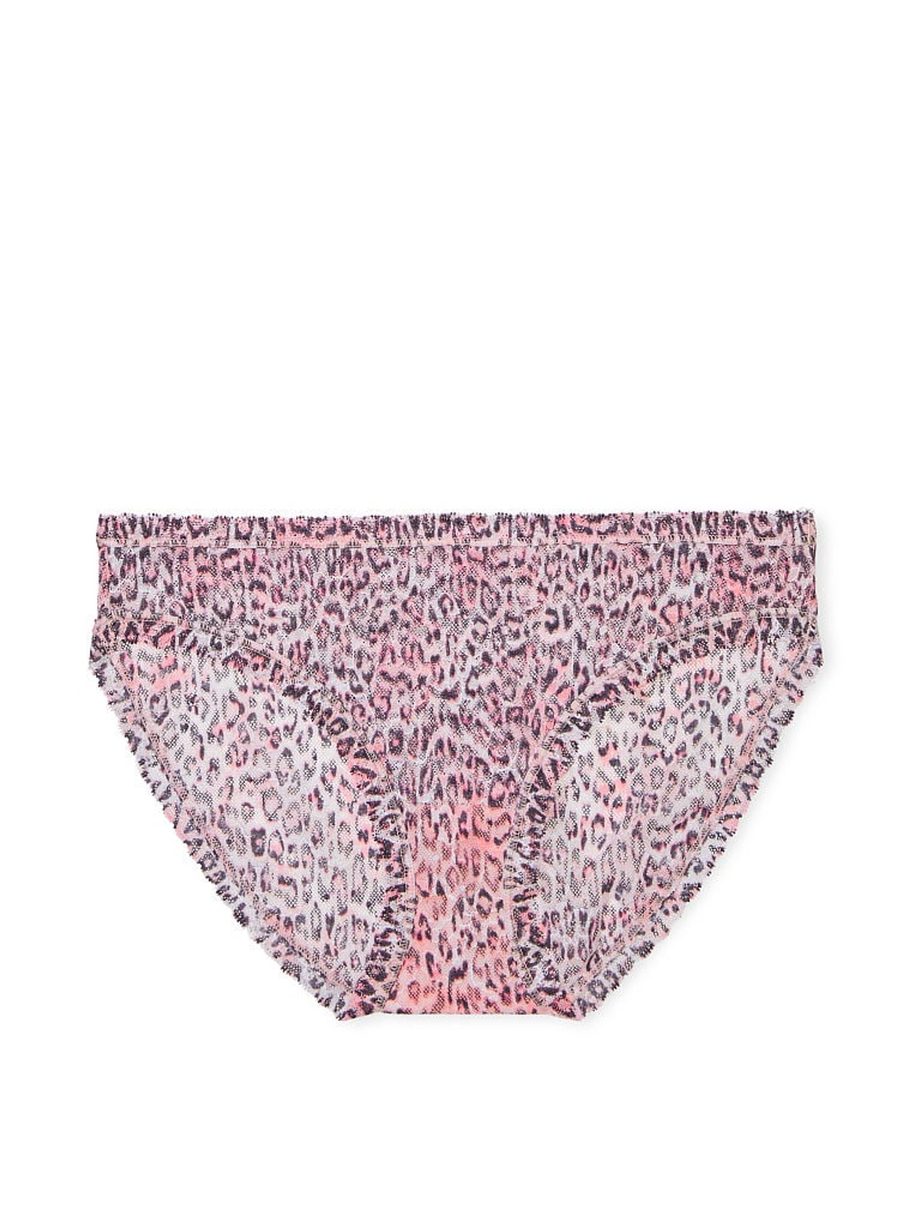 Purest Pink Animal Printed Bikini Lace Knickers - Image 1 of 1