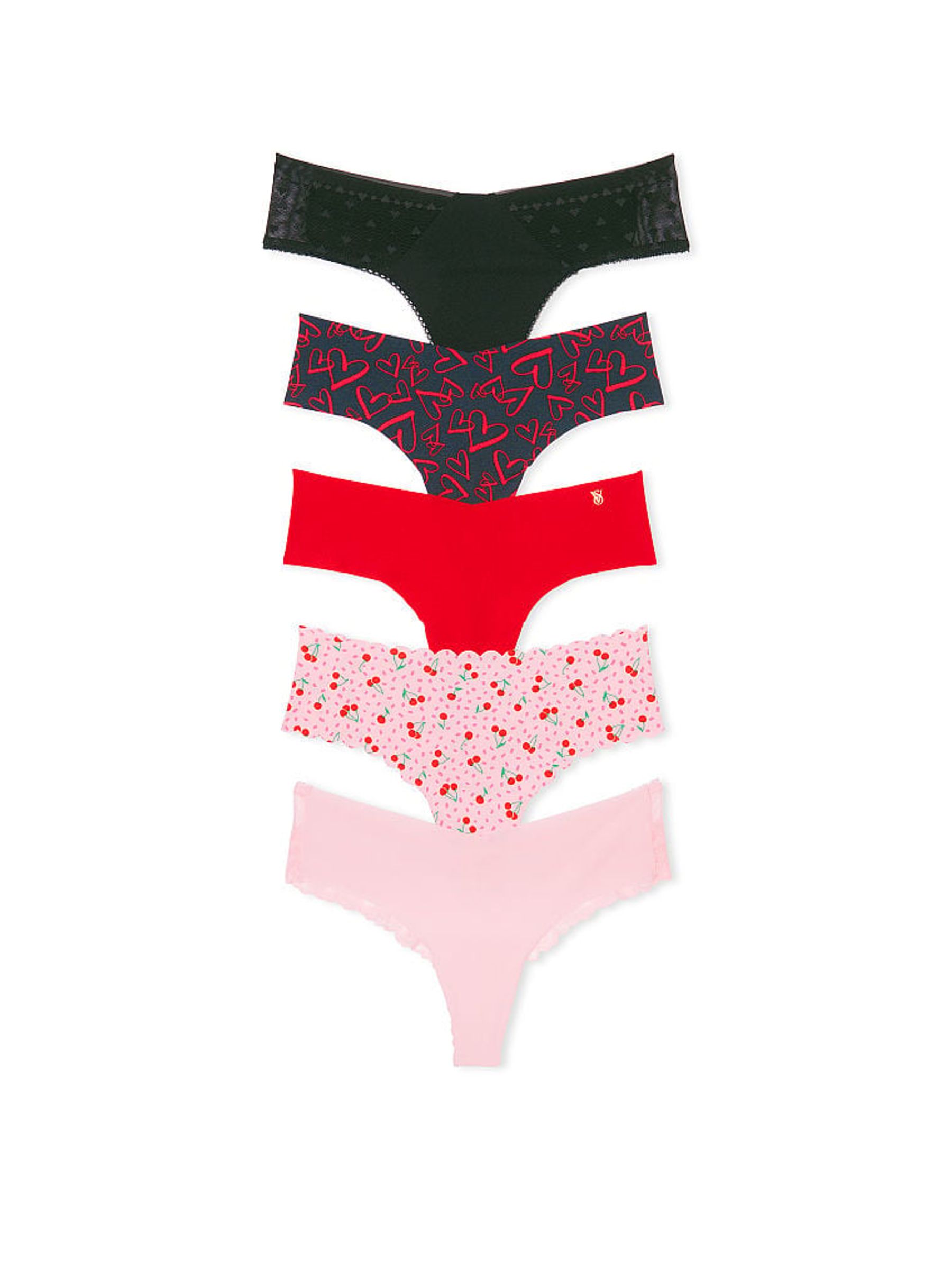 Black/Red/Pink 5 Pack Knickers - Image 1 of 1