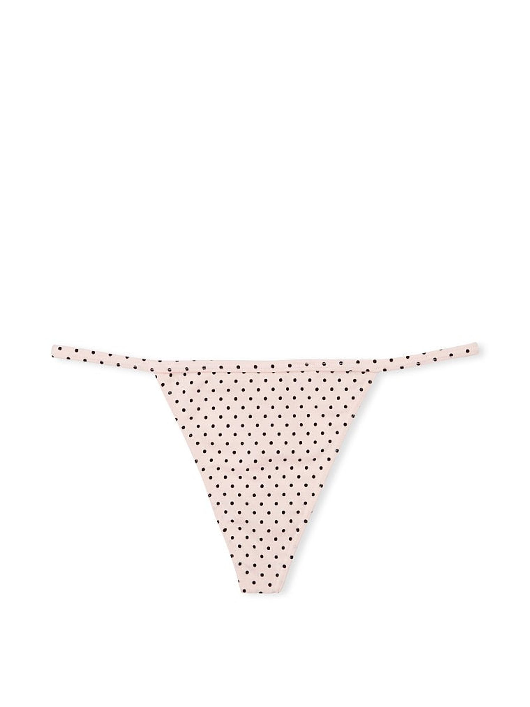 Purest Pink Tiny Dot Printed G String Knickers - Image 3 of 3
