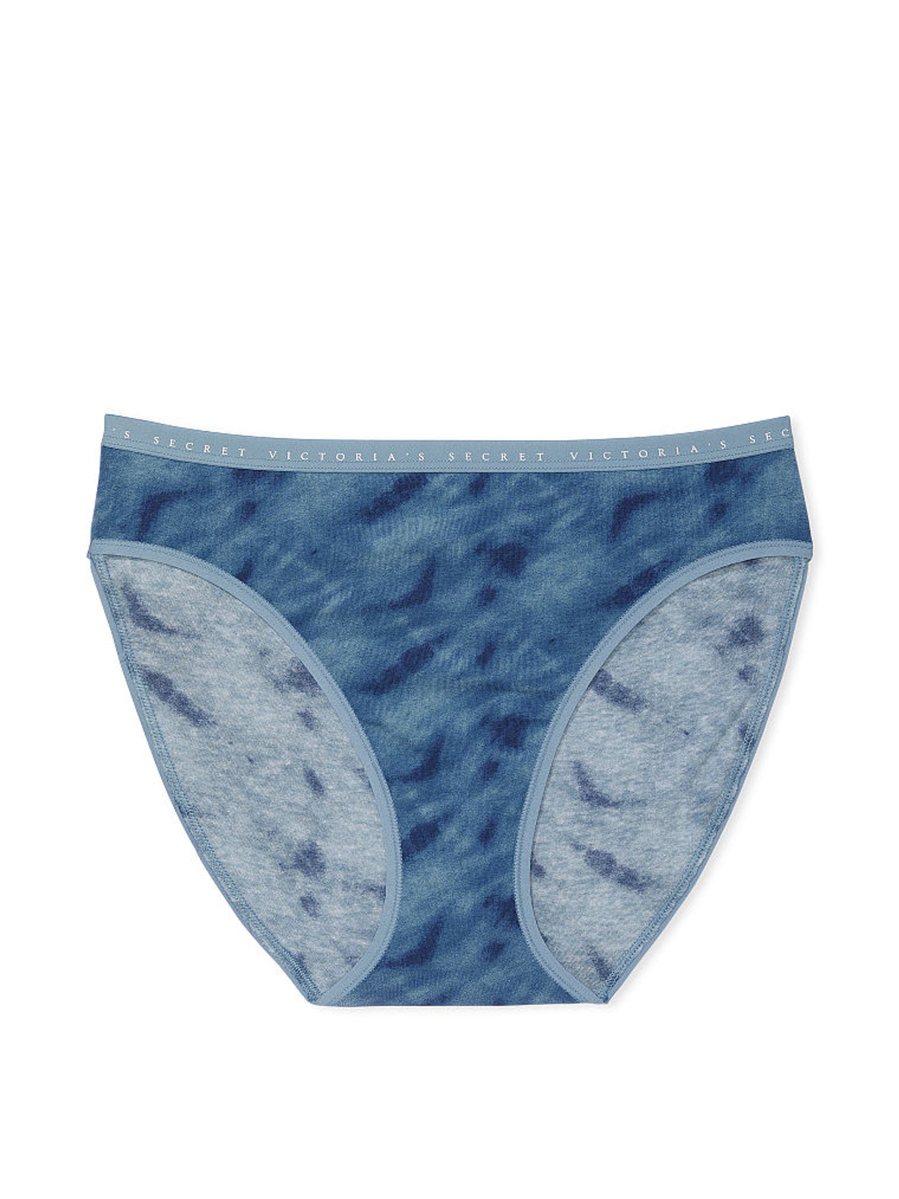 Faded Denim Blue Printed Brief Knickers - Image 3 of 3