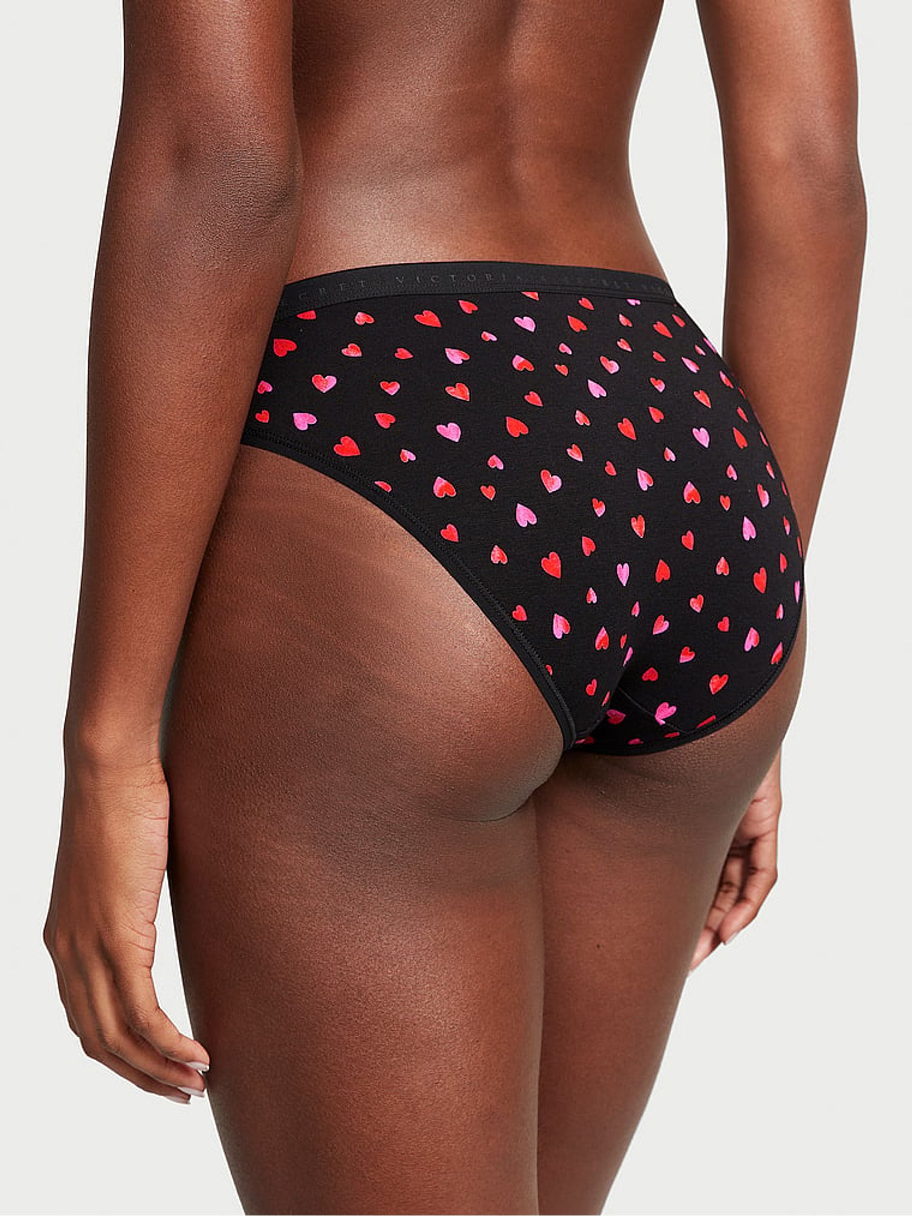 Black Hearts Black Printed Bikini Knickers - Image 2 of 3