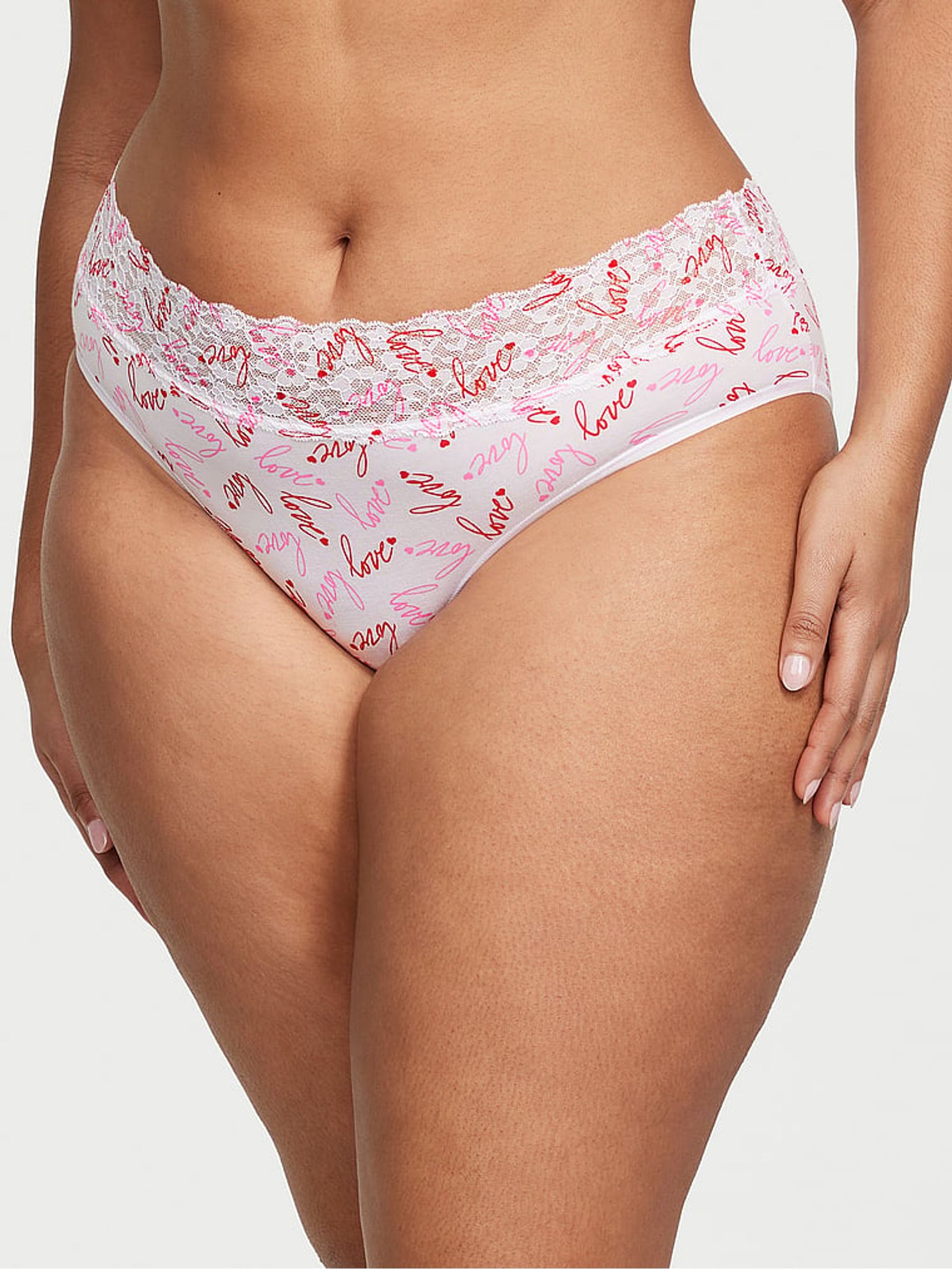 Tossed Love Pink Lace Waist Hipster Knickers - Image 1 of 1 Tossed Love Pink Lace Waist Hipster Knickers - Image 1 of 1