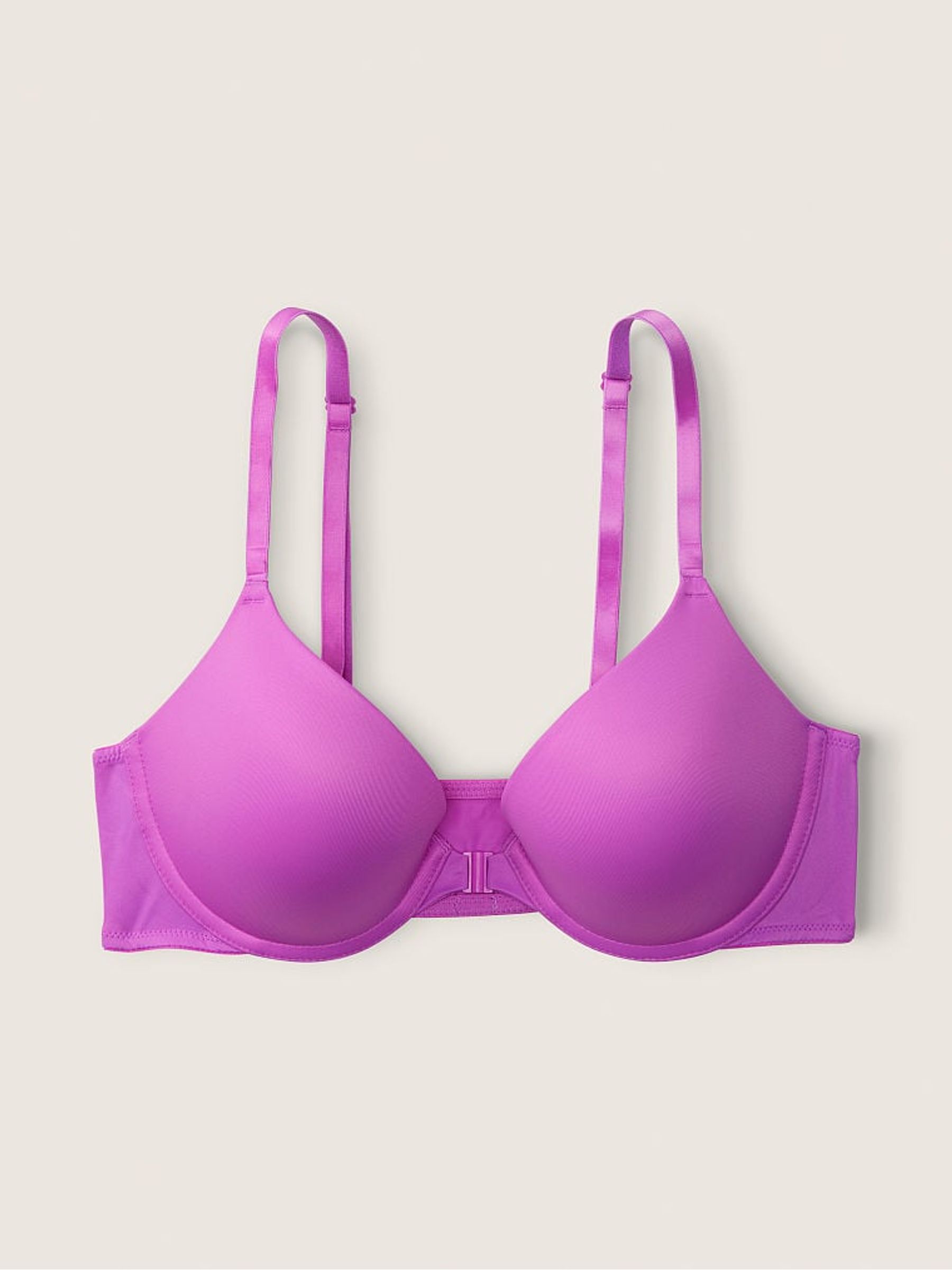 House Party Purple Push Up Front Fastening T-Shirt Bra - Image 3 of 3