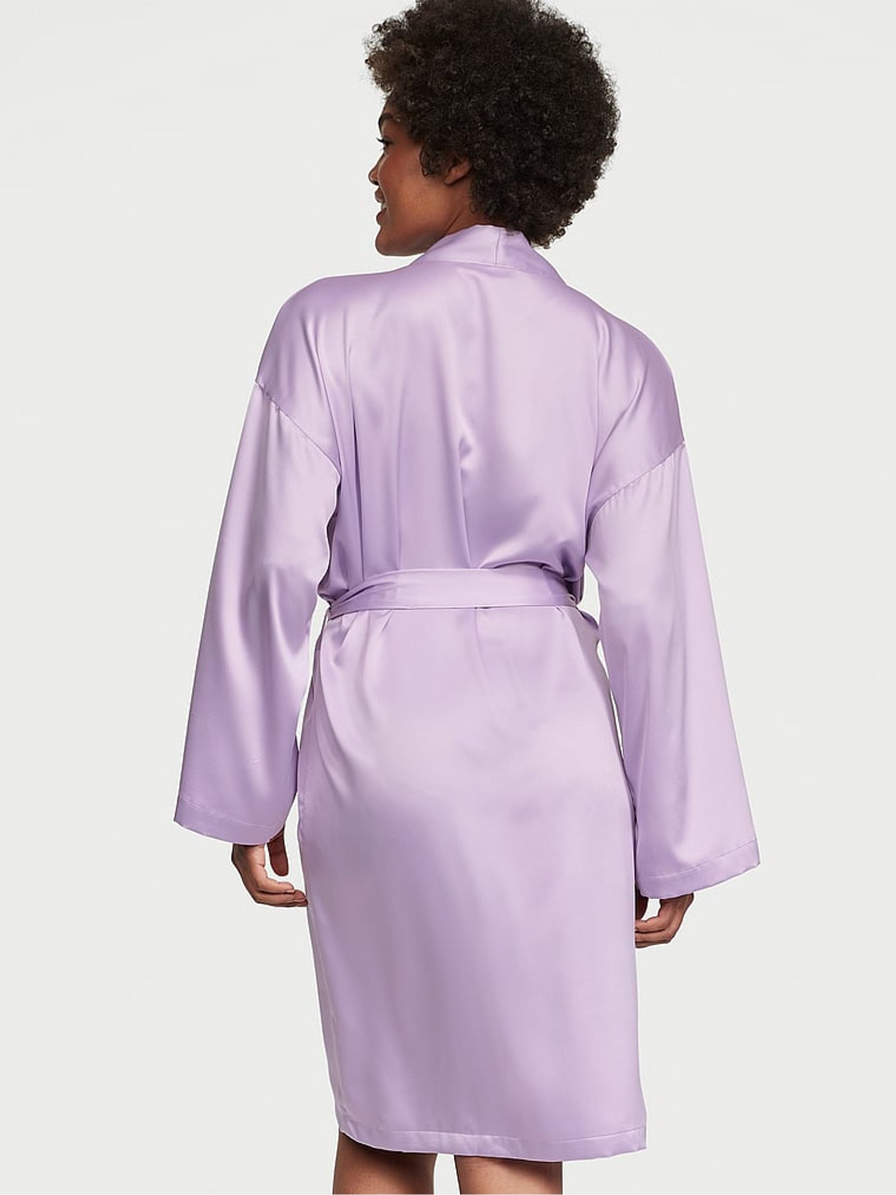 Unicorn Purple Satin Midi Robe - Image 2 of 3