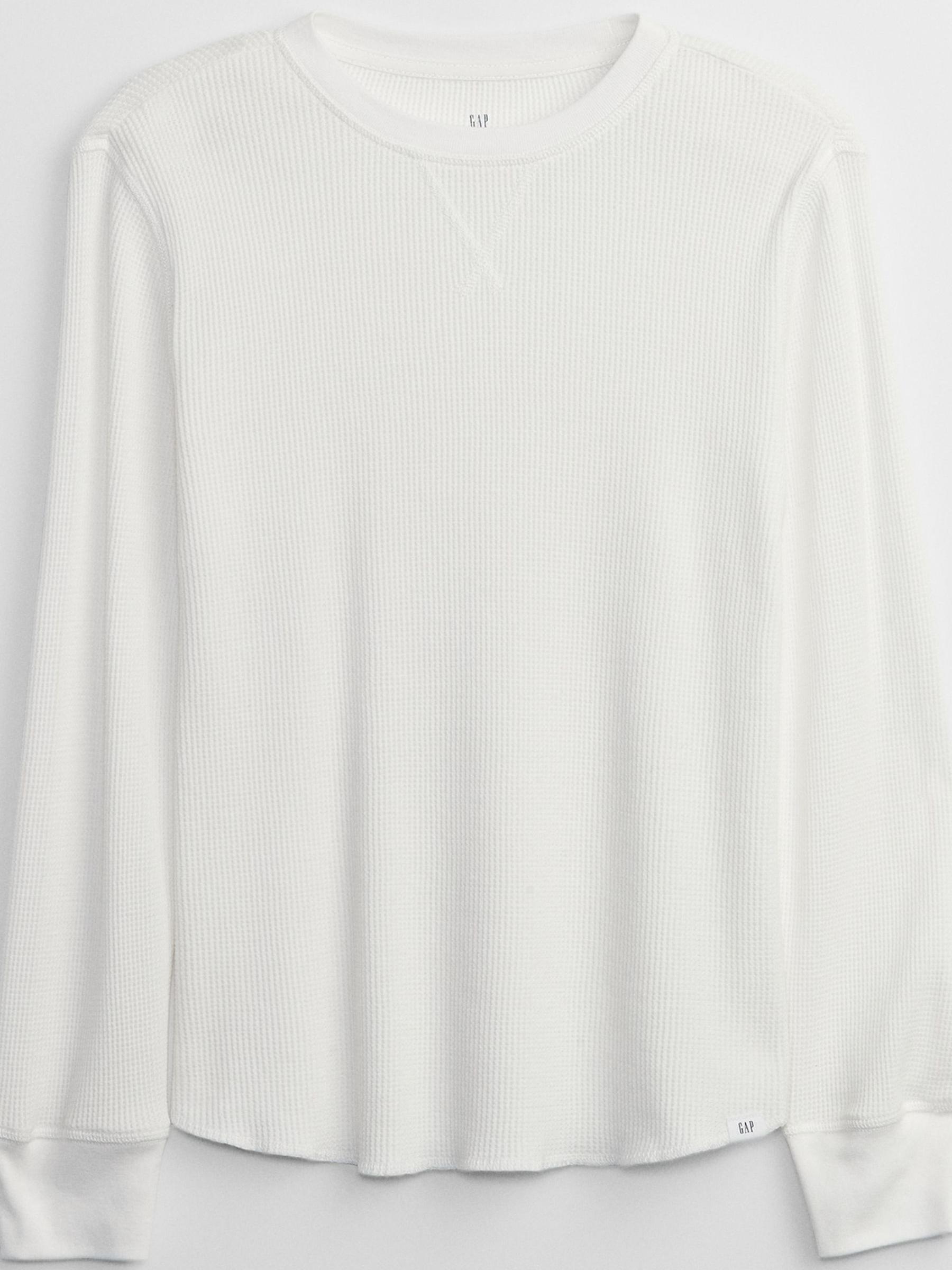 White Thermal Long Sleeve T-Shirt - Image 1 of 1