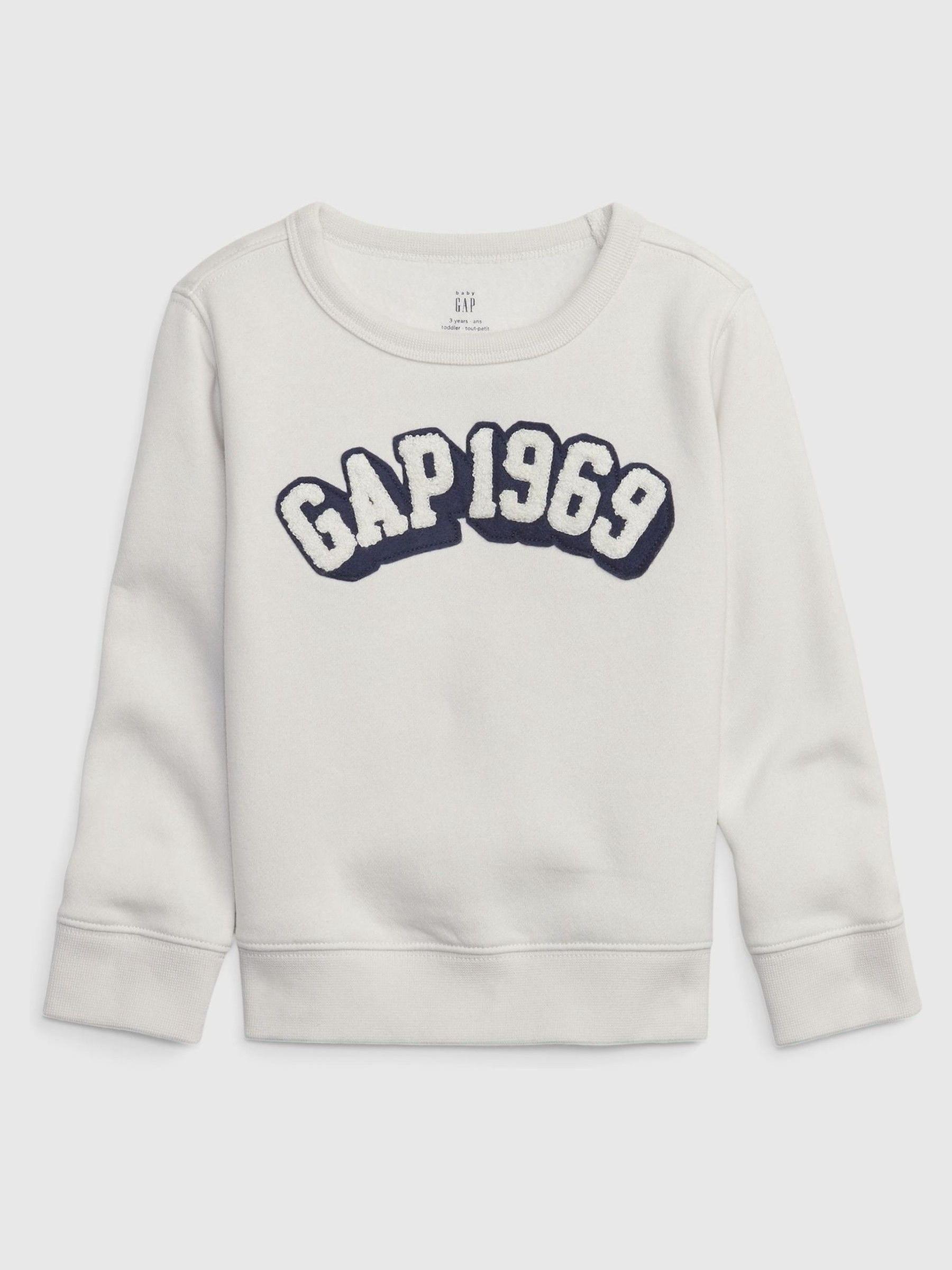White 1969 Logo Crew Neck Sweatshirt Gap
