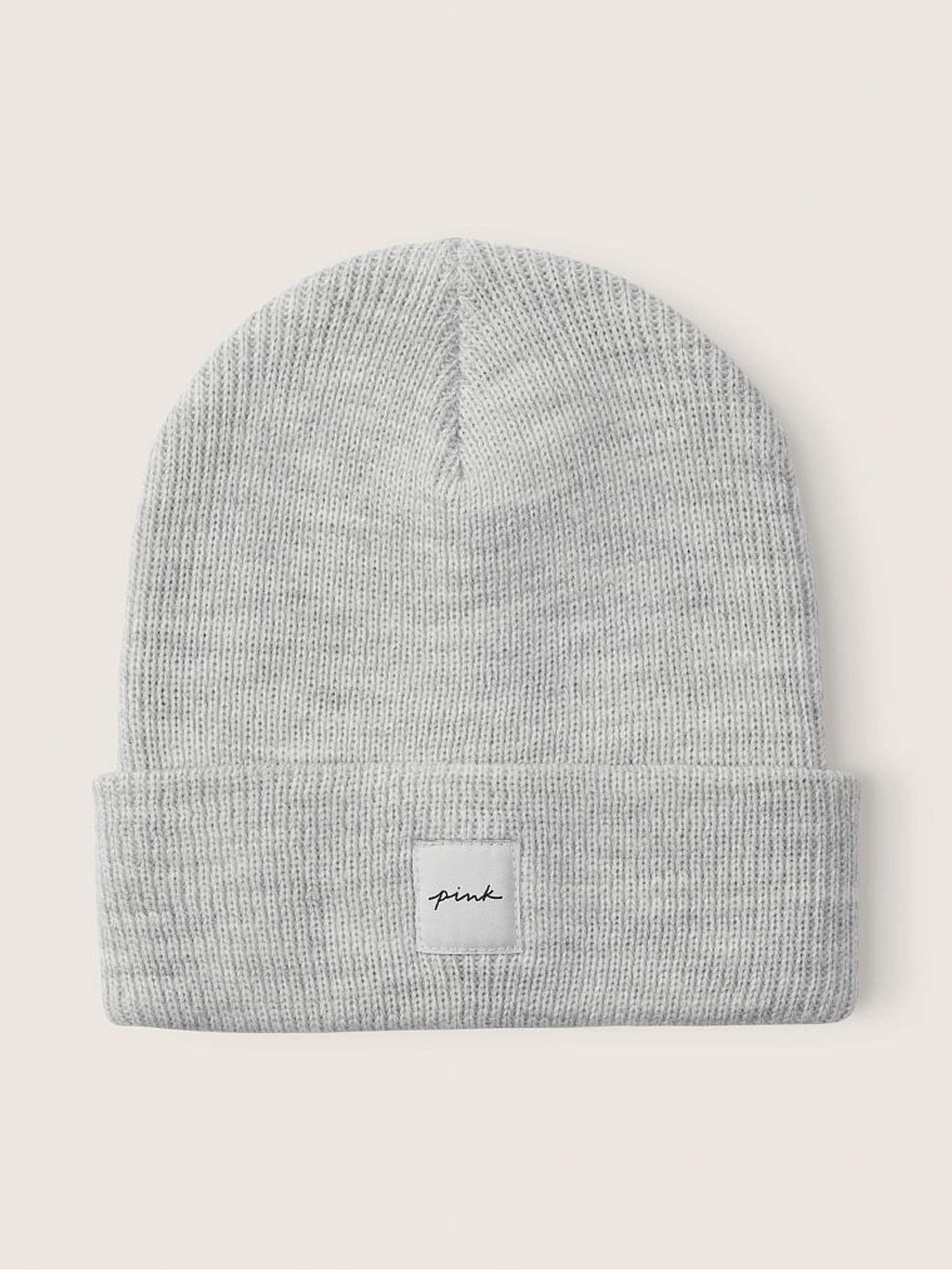 Grey Rib Beanie Hat - Image 2 of 2
