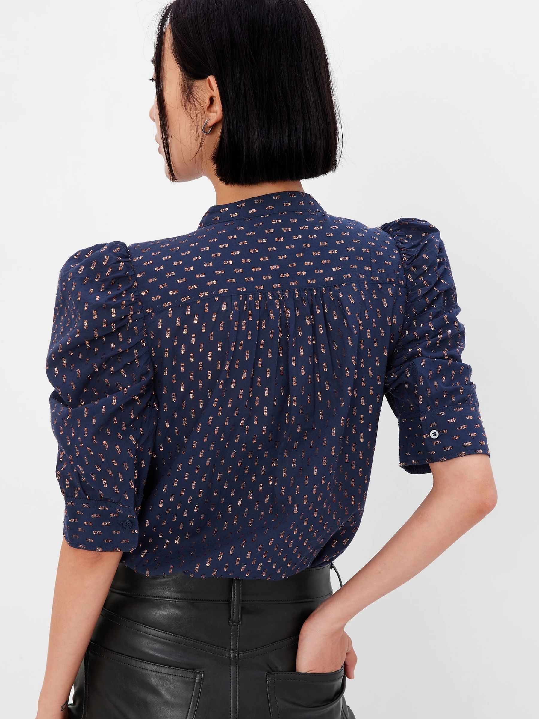 Blue Puff Sleeve Shirt - Image 3 of 3