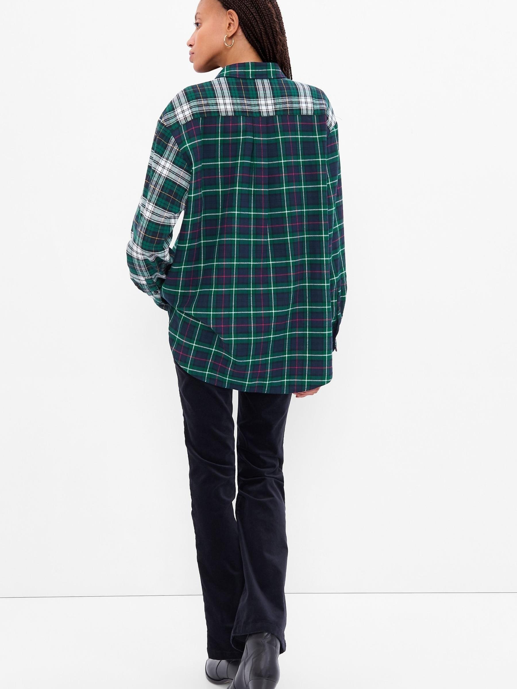 Blue & Green Flannel Shirt - Image 3 of 5