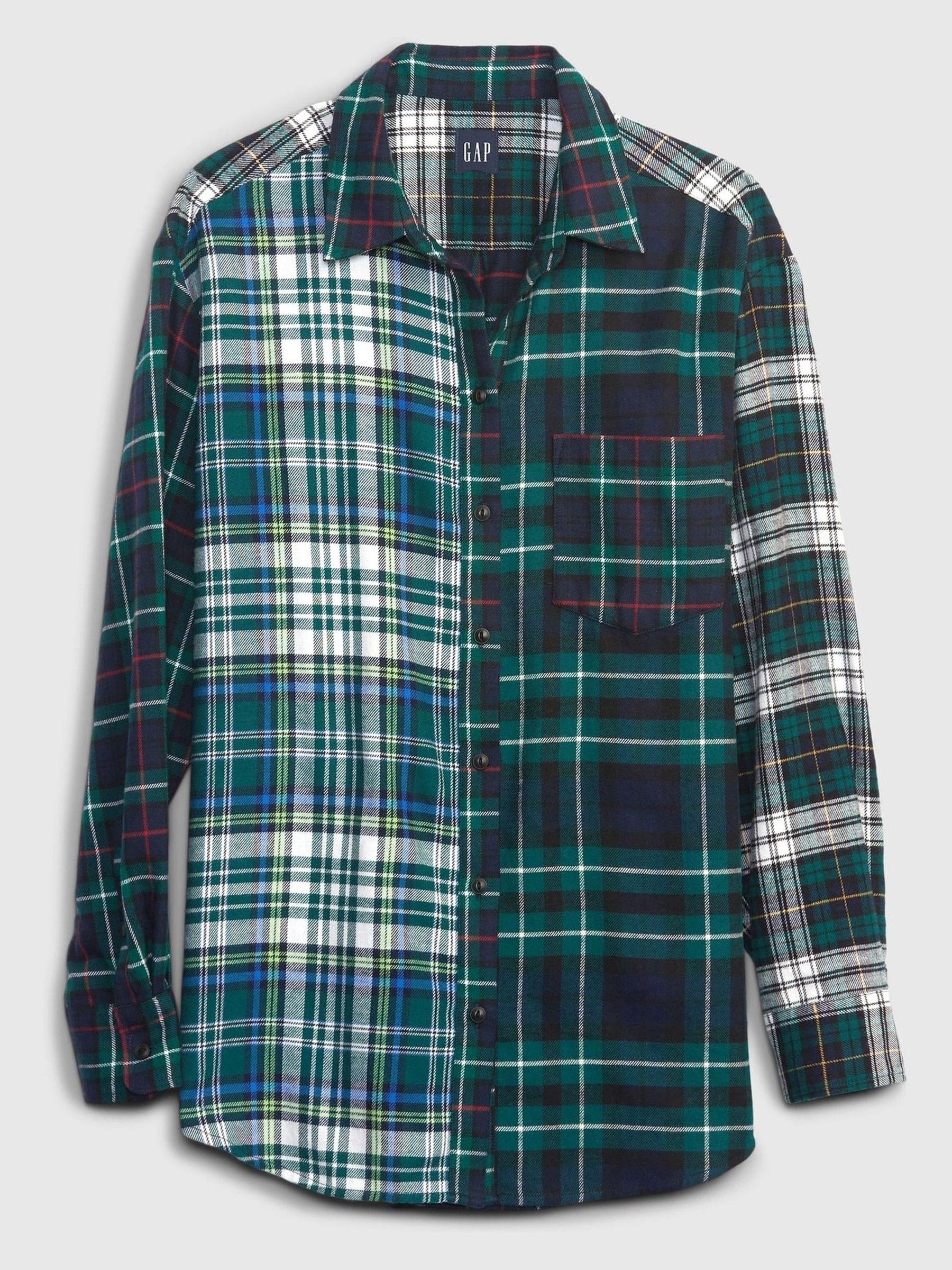 Blue & Green Flannel Shirt - Image 5 of 5