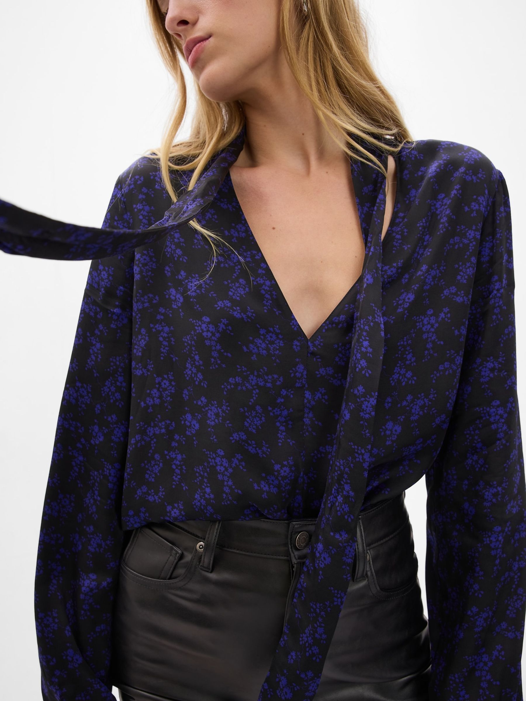Blue Scarf Top - Image 4 of 5