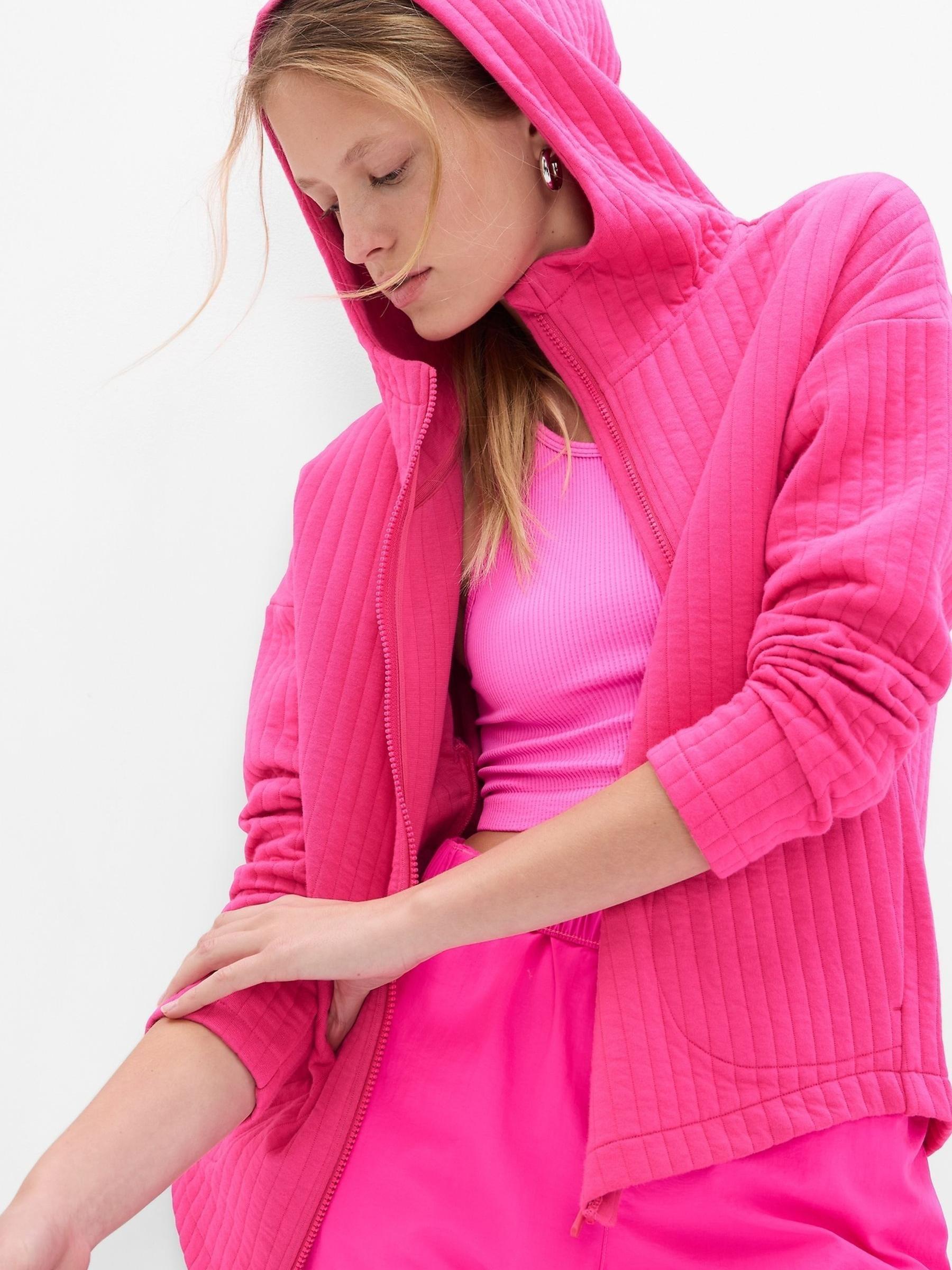 Neon Pink Jacquard Full-Zip Jacket - Image 1 of 1