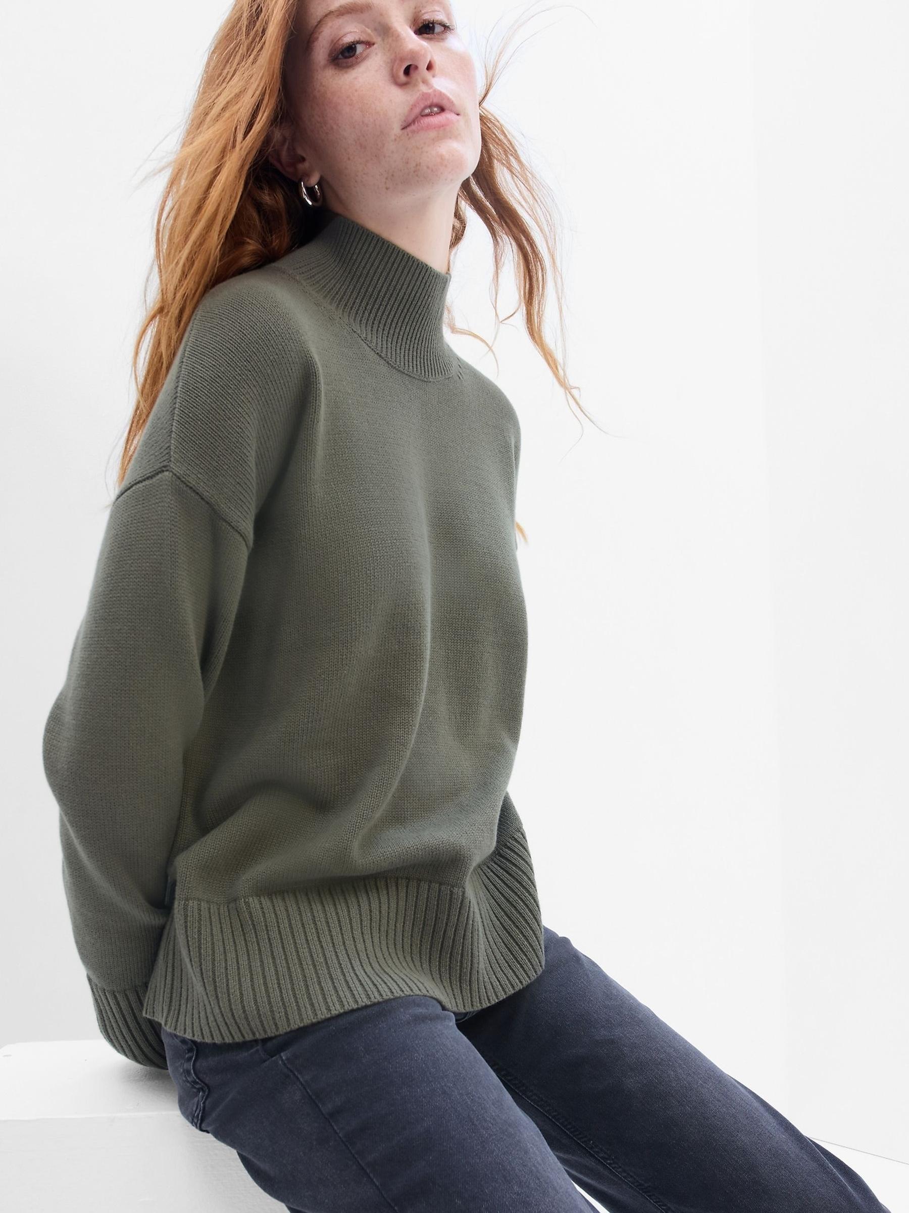 Green Mockneck Jumper - Image 1 of 1