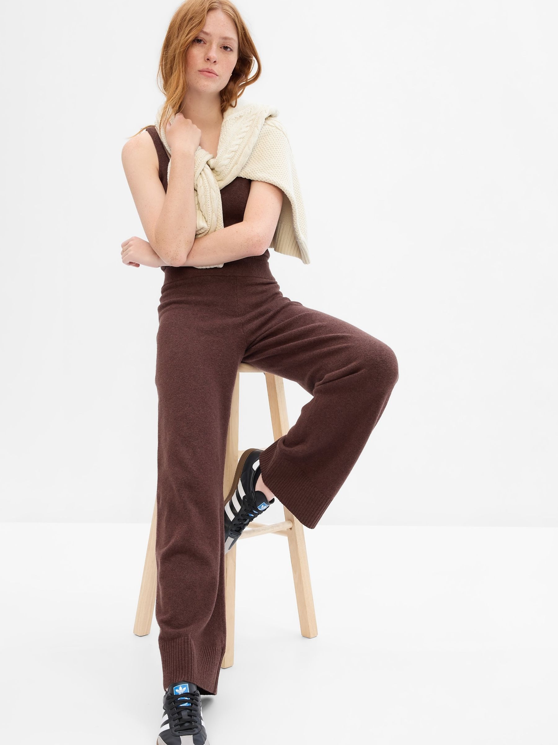 Brown Flare Leggings - Image 3 of 4
