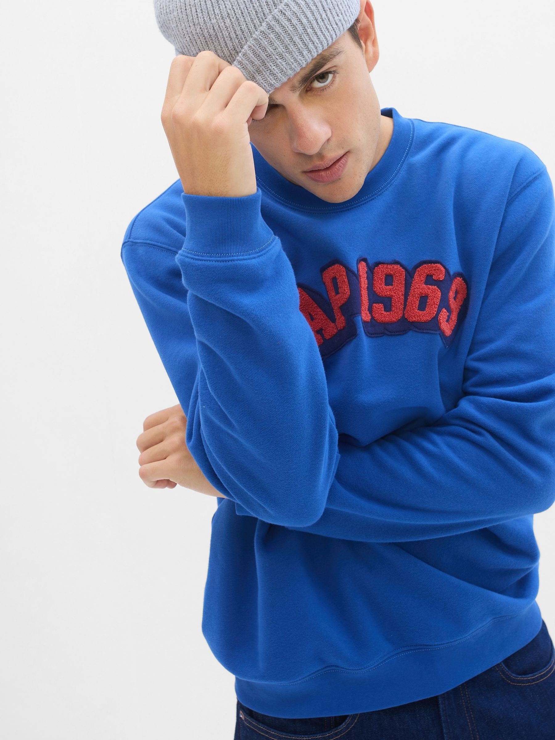 Cobalt Blue 1969 Logo Crew Neck Sweatshirt - Image 1 of 2