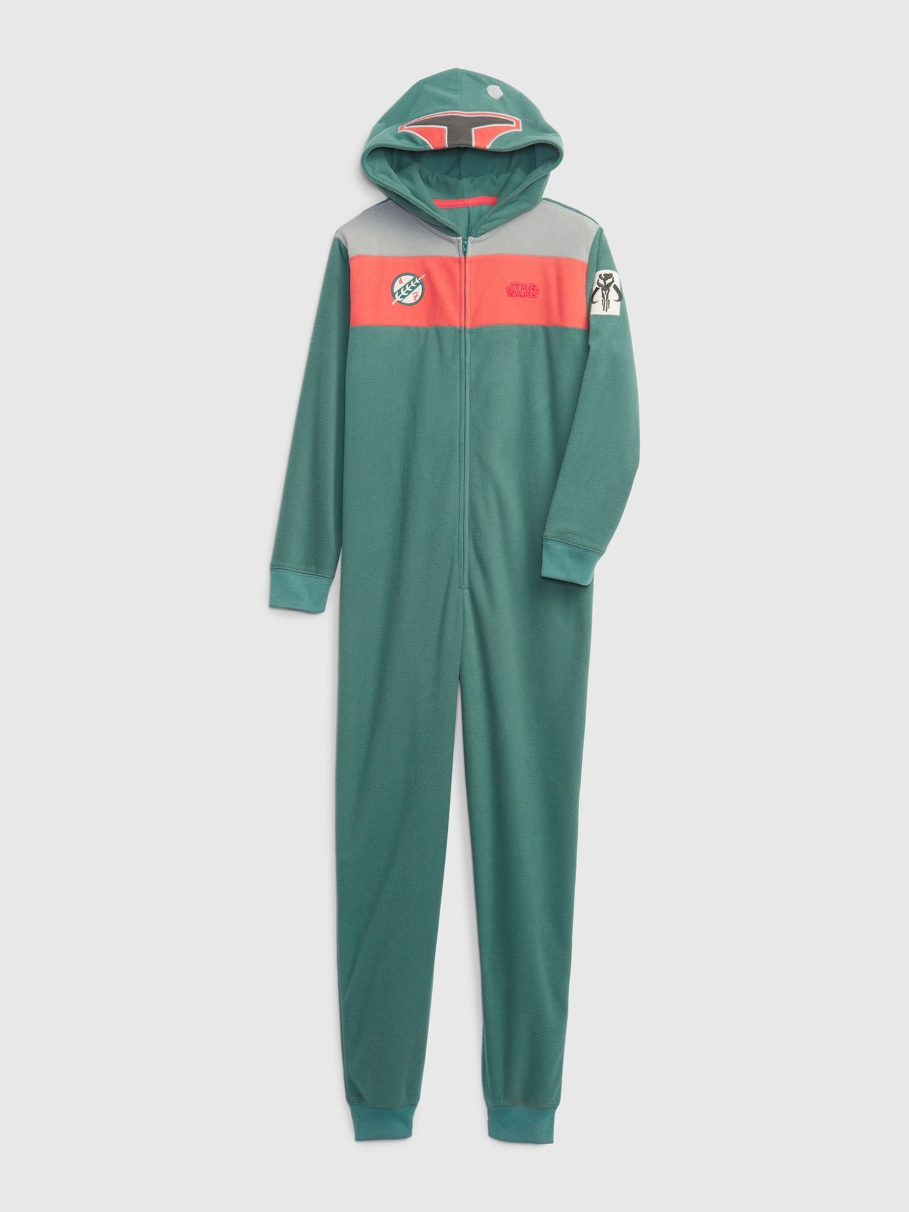 Green Star Wars Boba Fett Long Sleeve Pyjama One-Piece - Image 1 of 2