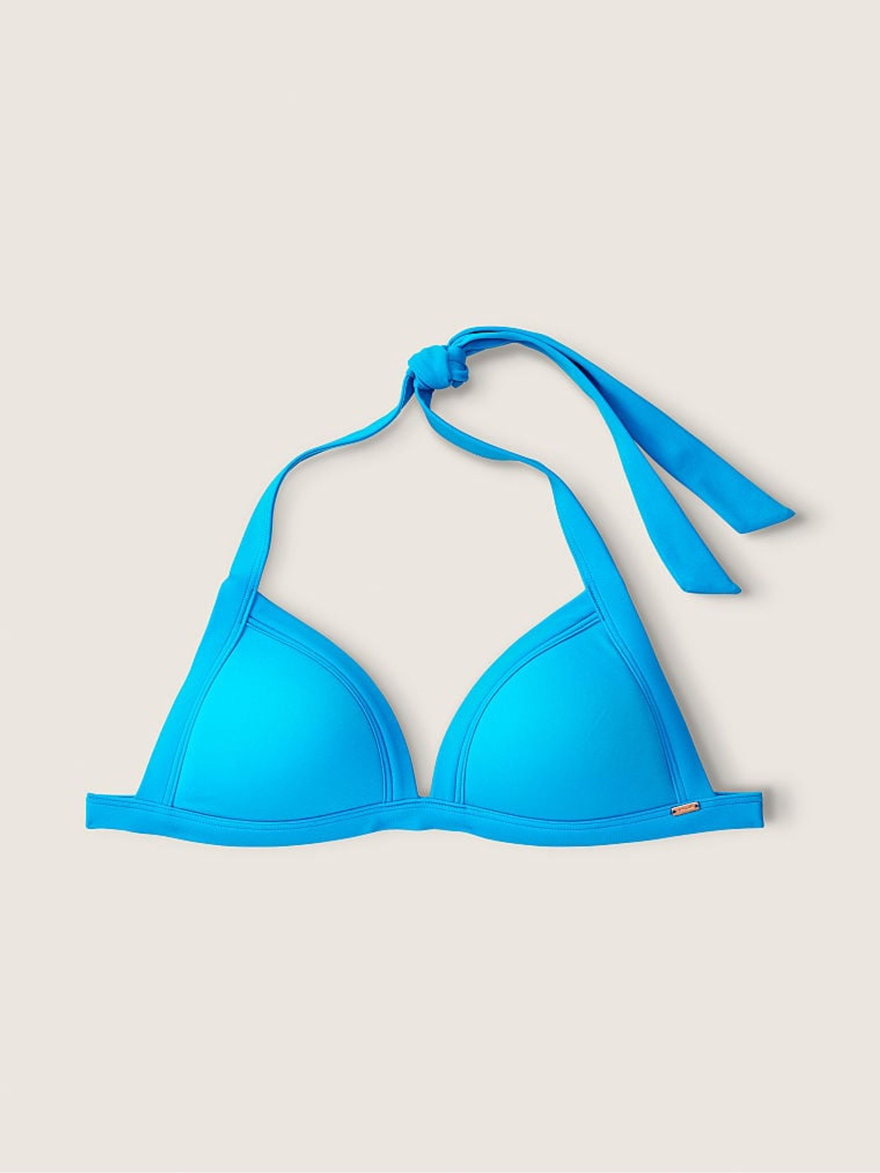 Bright Marine Blue PushUp Triangle Bikini Top - Image 3 of 4