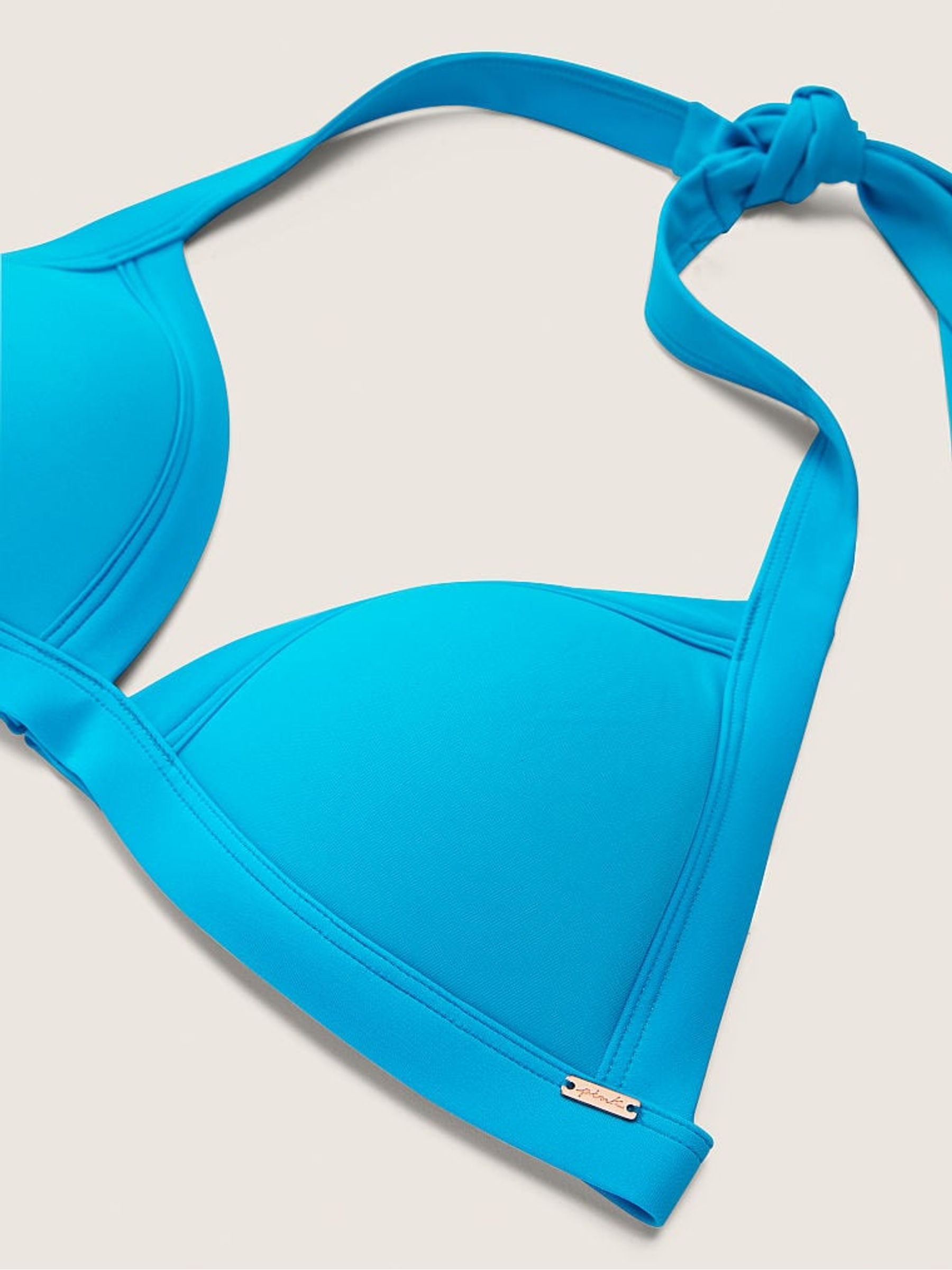 Bright Marine Blue PushUp Triangle Bikini Top - Image 4 of 4