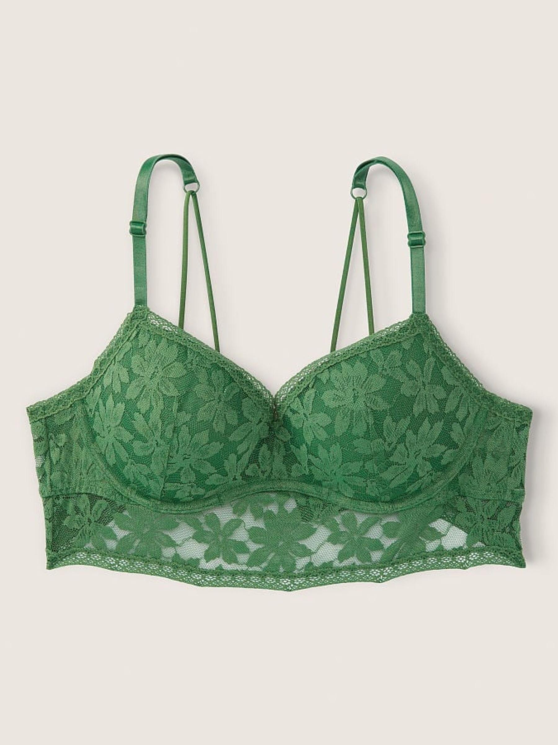 Forest Pine Green Lace PushUp Bralette - Image 3 of 4
