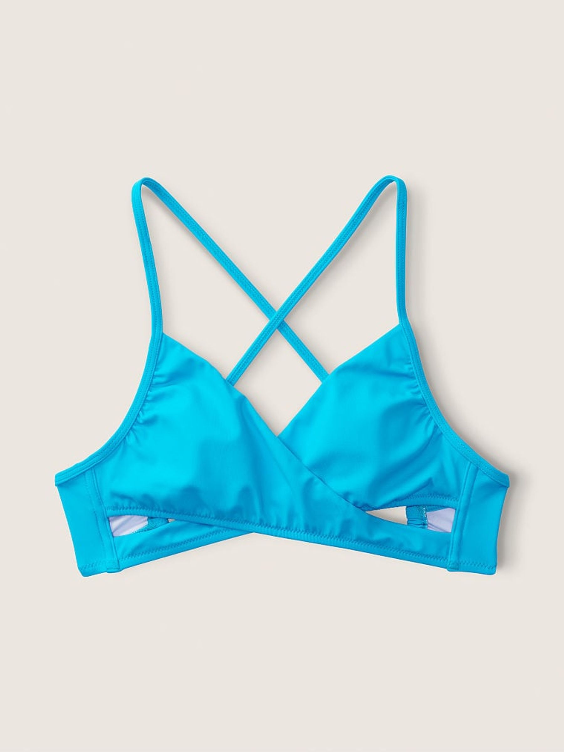 Bright Marine Blue Body Wrap Bikini Top - Image 4 of 4