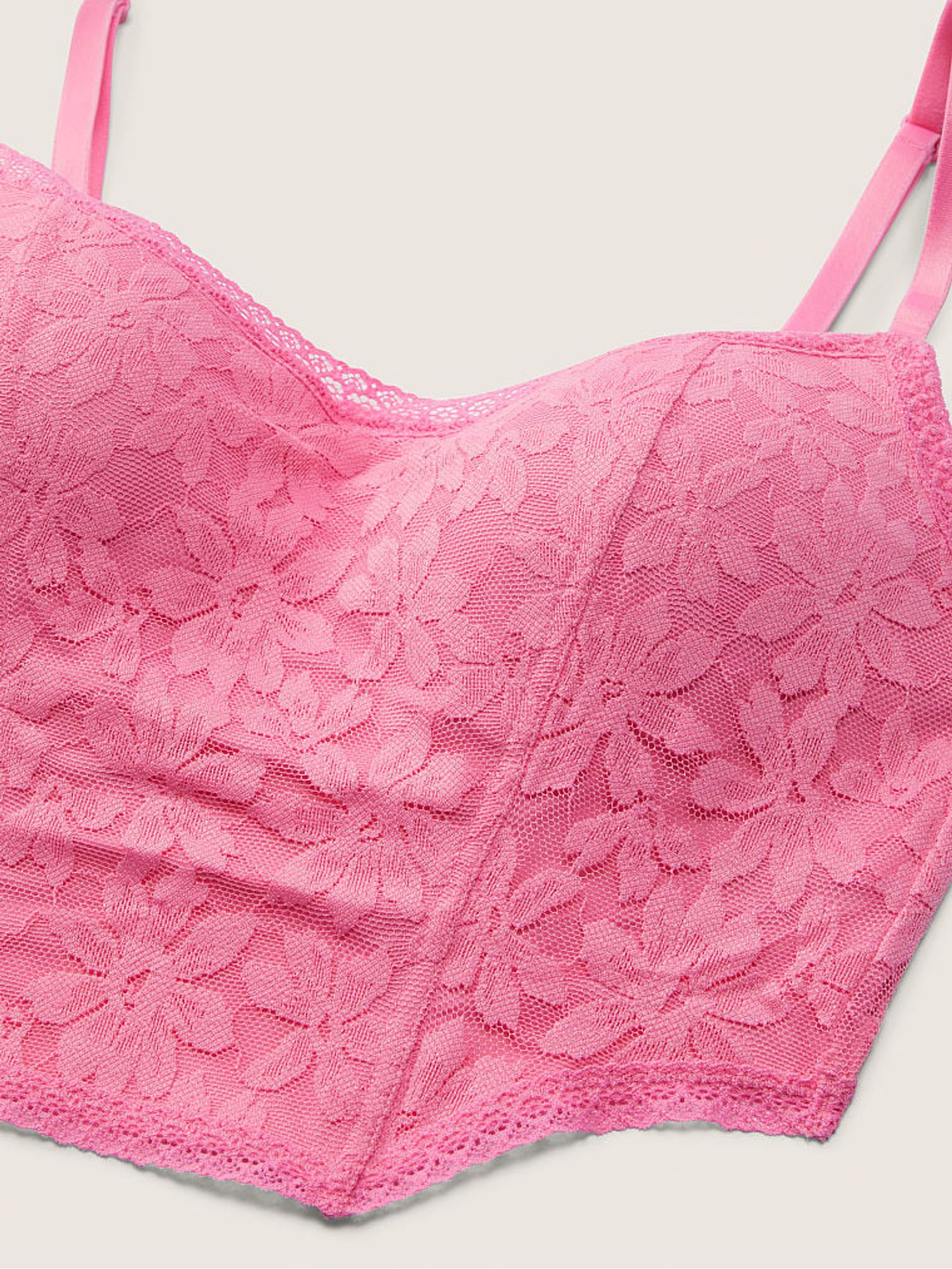 Dreamy Pink Lace Lightly Lined Corset Bralette - Image 5 of 5