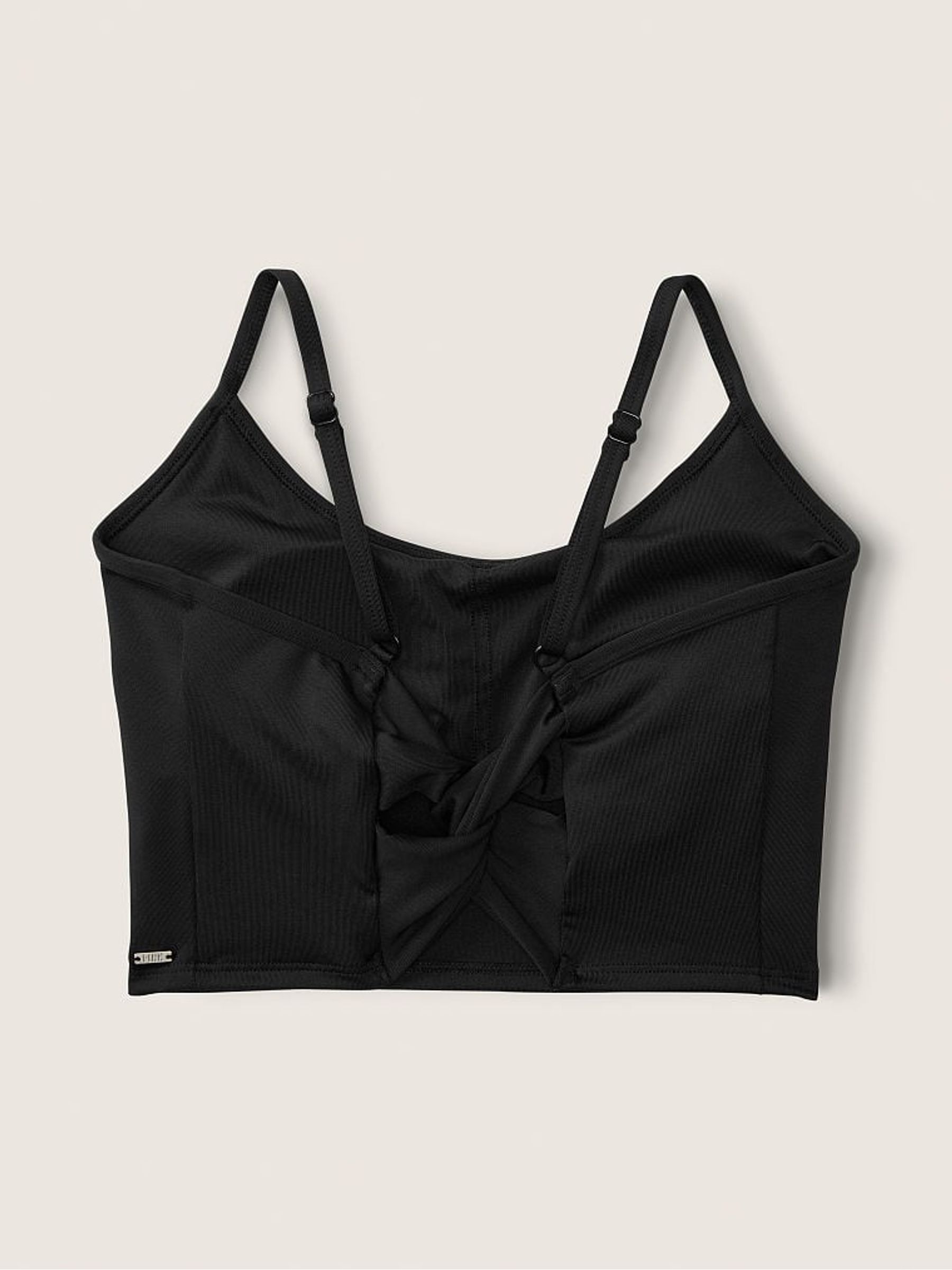 Pure Black Ultimate Lightly Lined Twist Back Sports Bra - Image 5 of 5