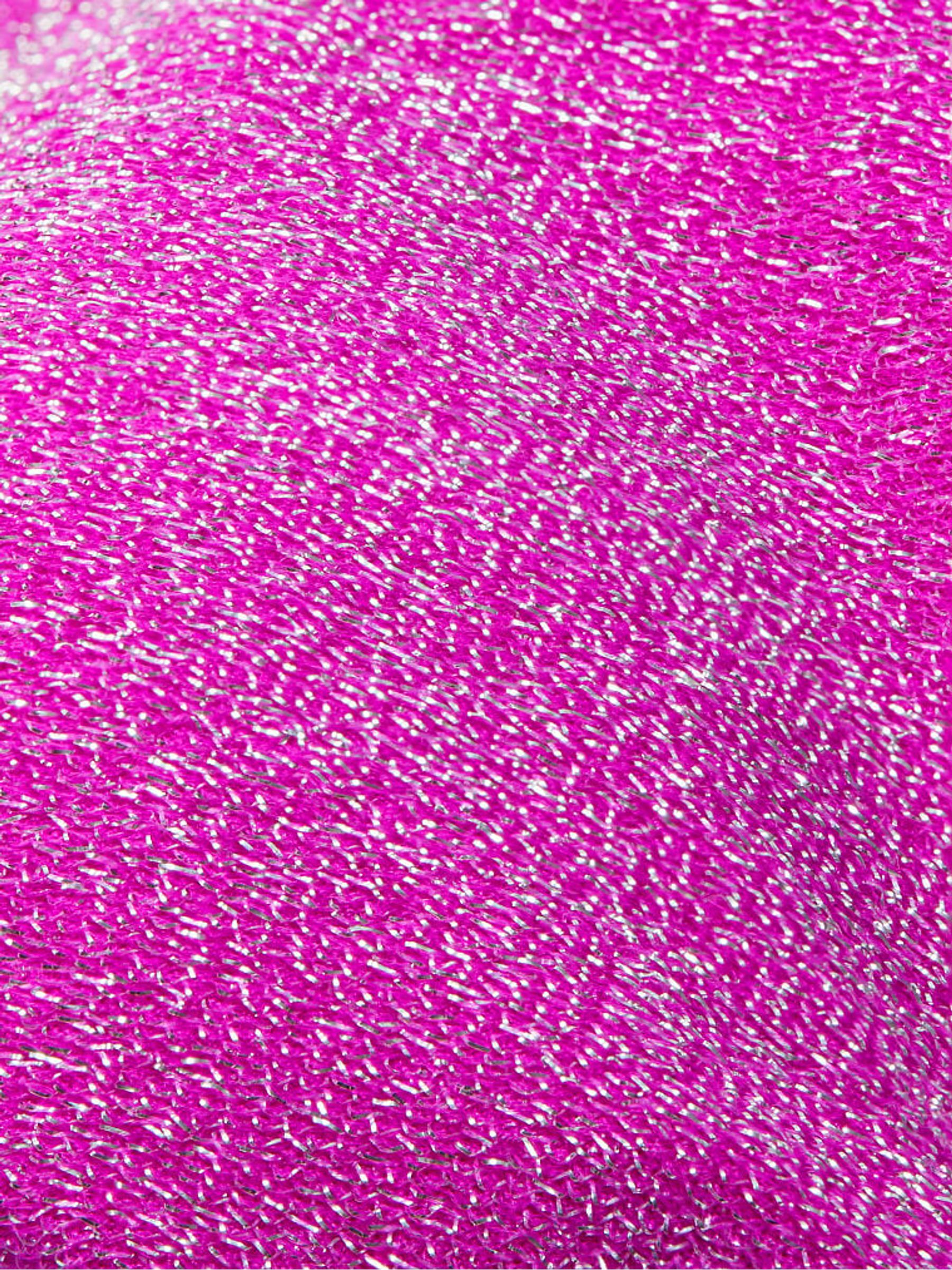 Dahlia Magenta Pink Triangle Shimmer Bikini Top - Image 4 of 4