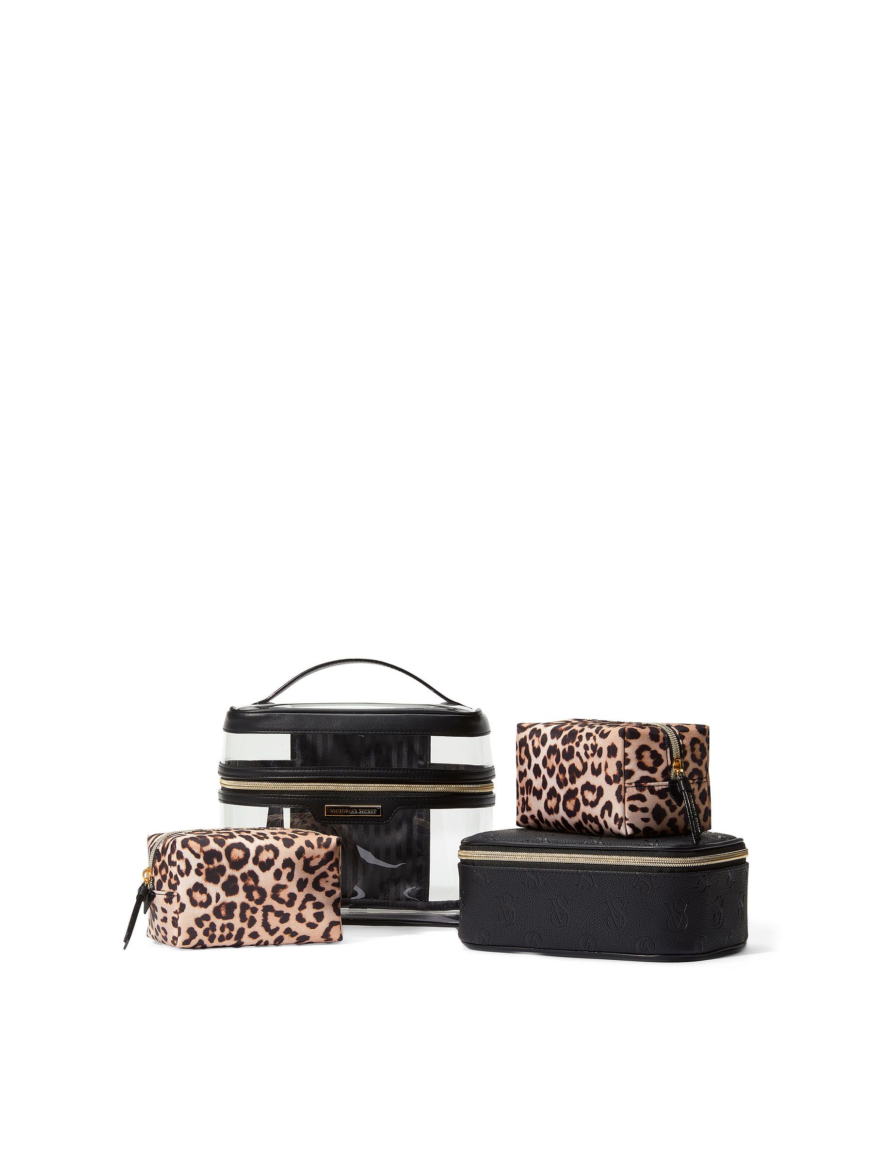 Luxe Leopard Brown 4 in 1 Makeup Bag - Image 1 of 2