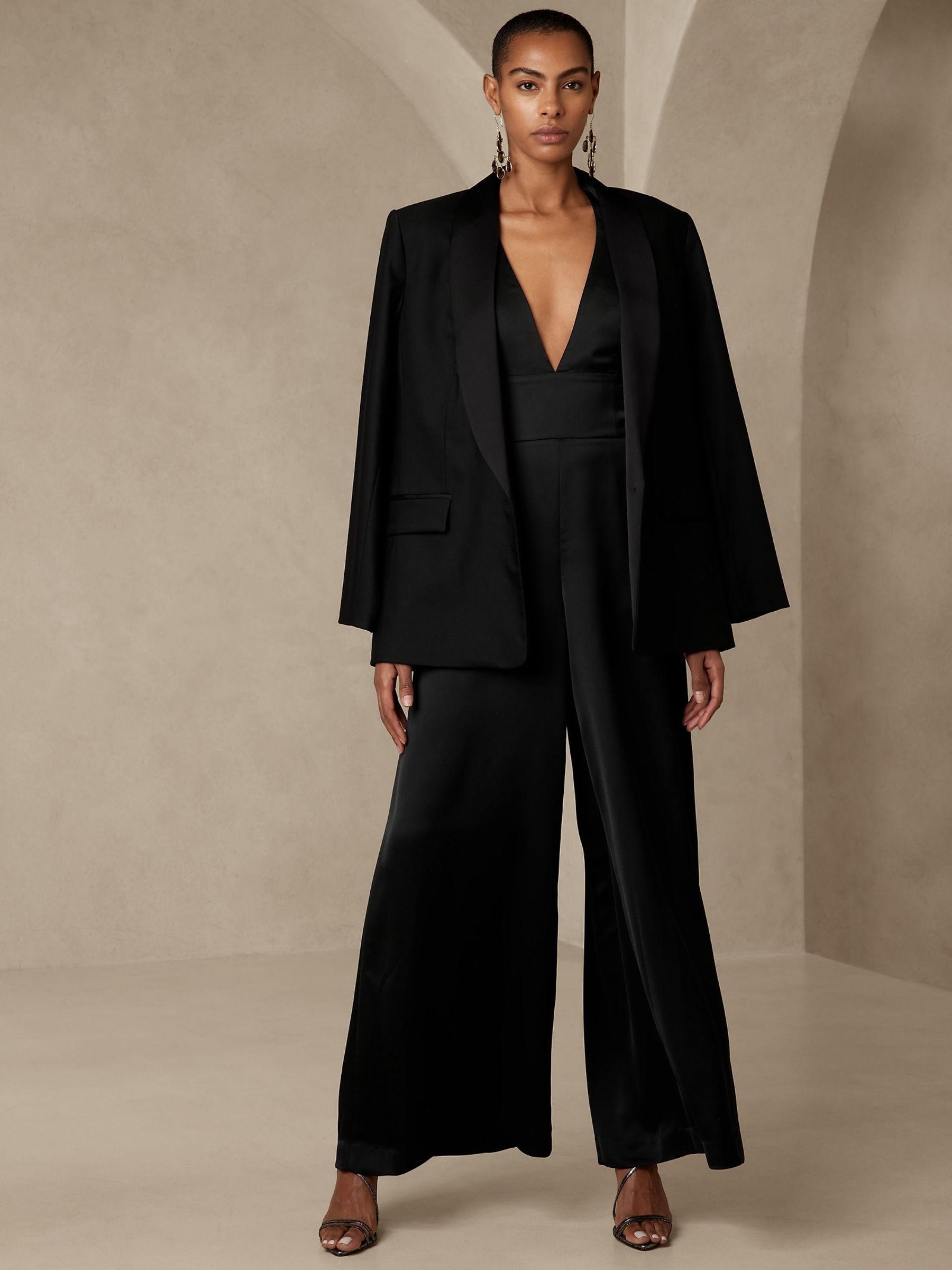 Banana Republic Black Livia Halter Neck Jumpsuit - Image 1 of 4