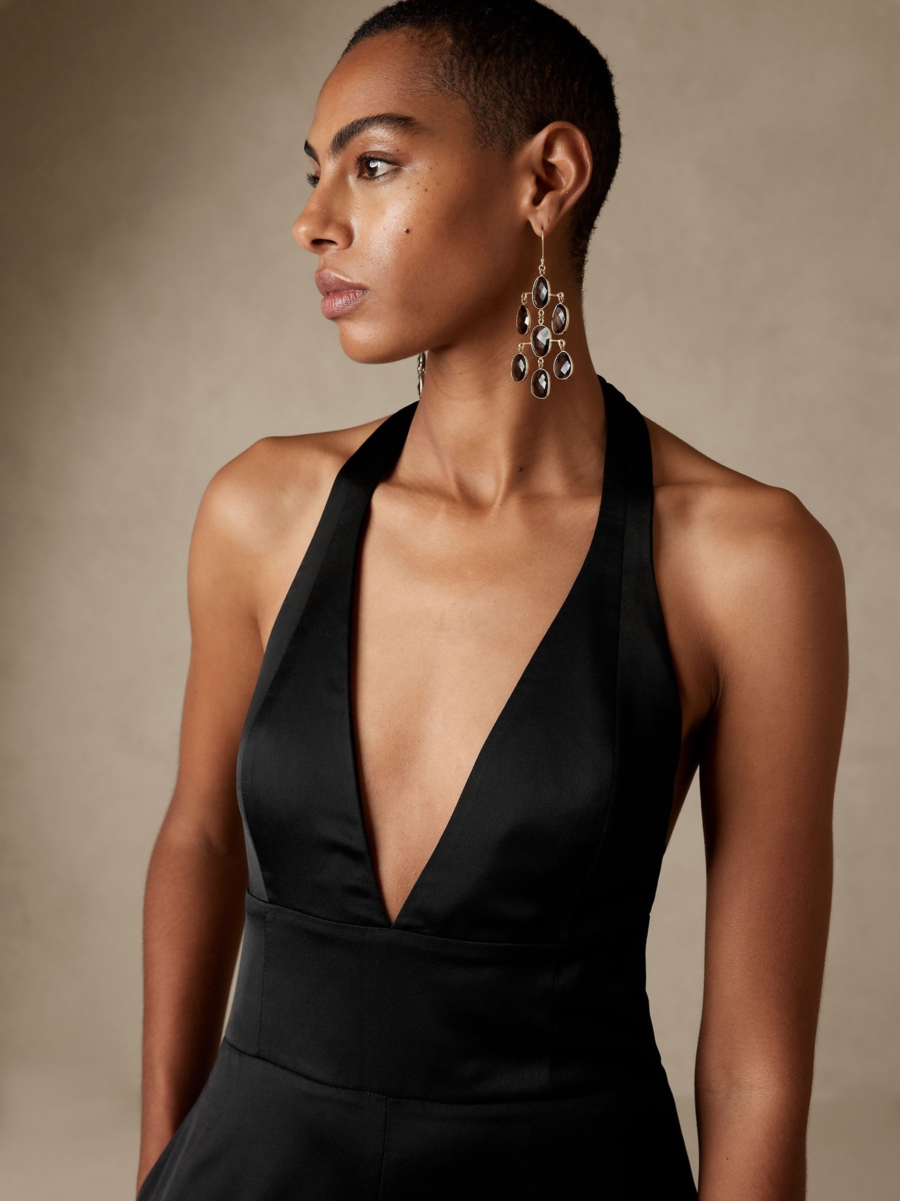 Banana Republic Black Livia Halter Neck Jumpsuit - Image 3 of 4