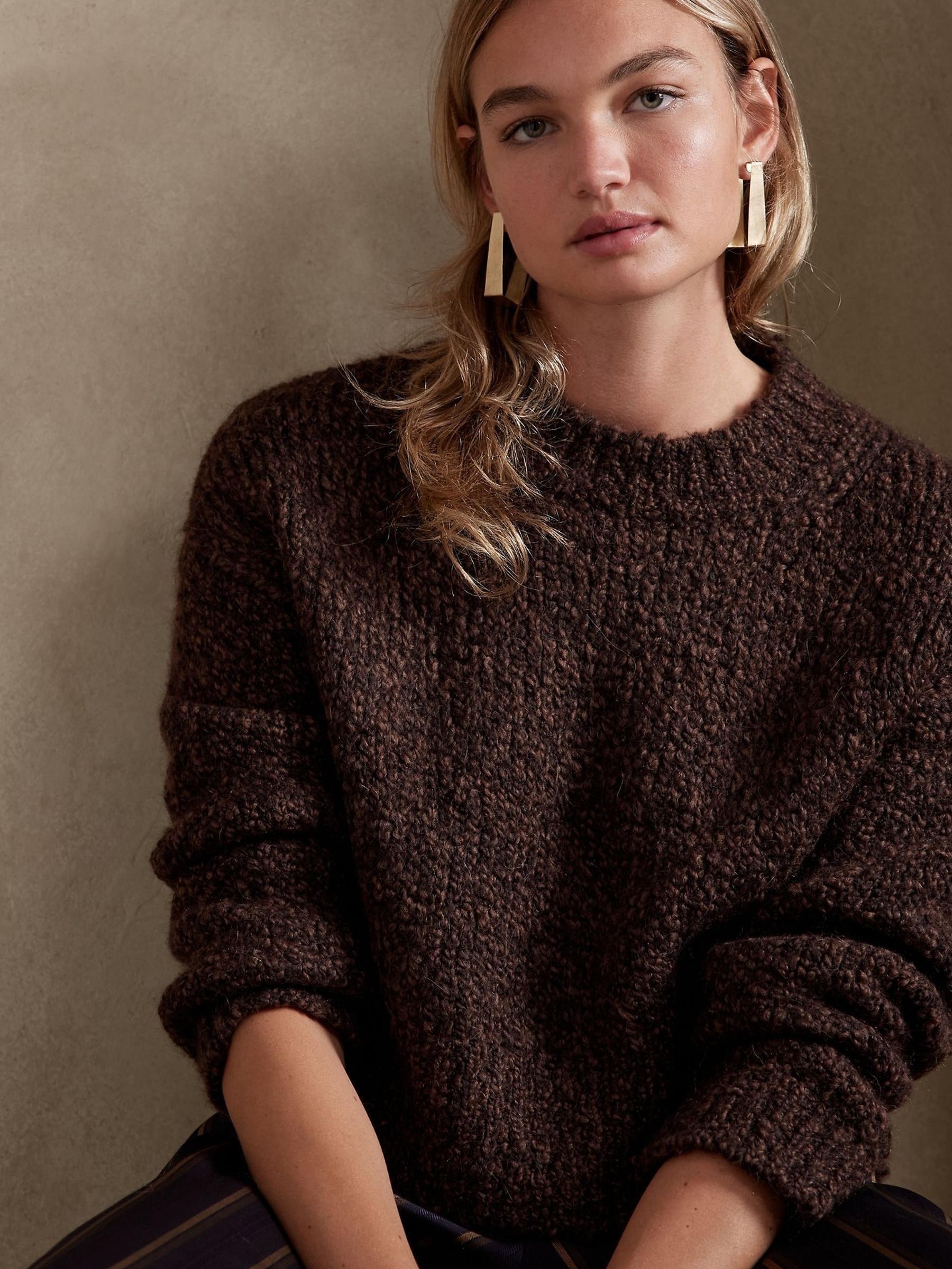 Banana Republic Brown Soffio Boucl Jumper - Image 1 of 1
