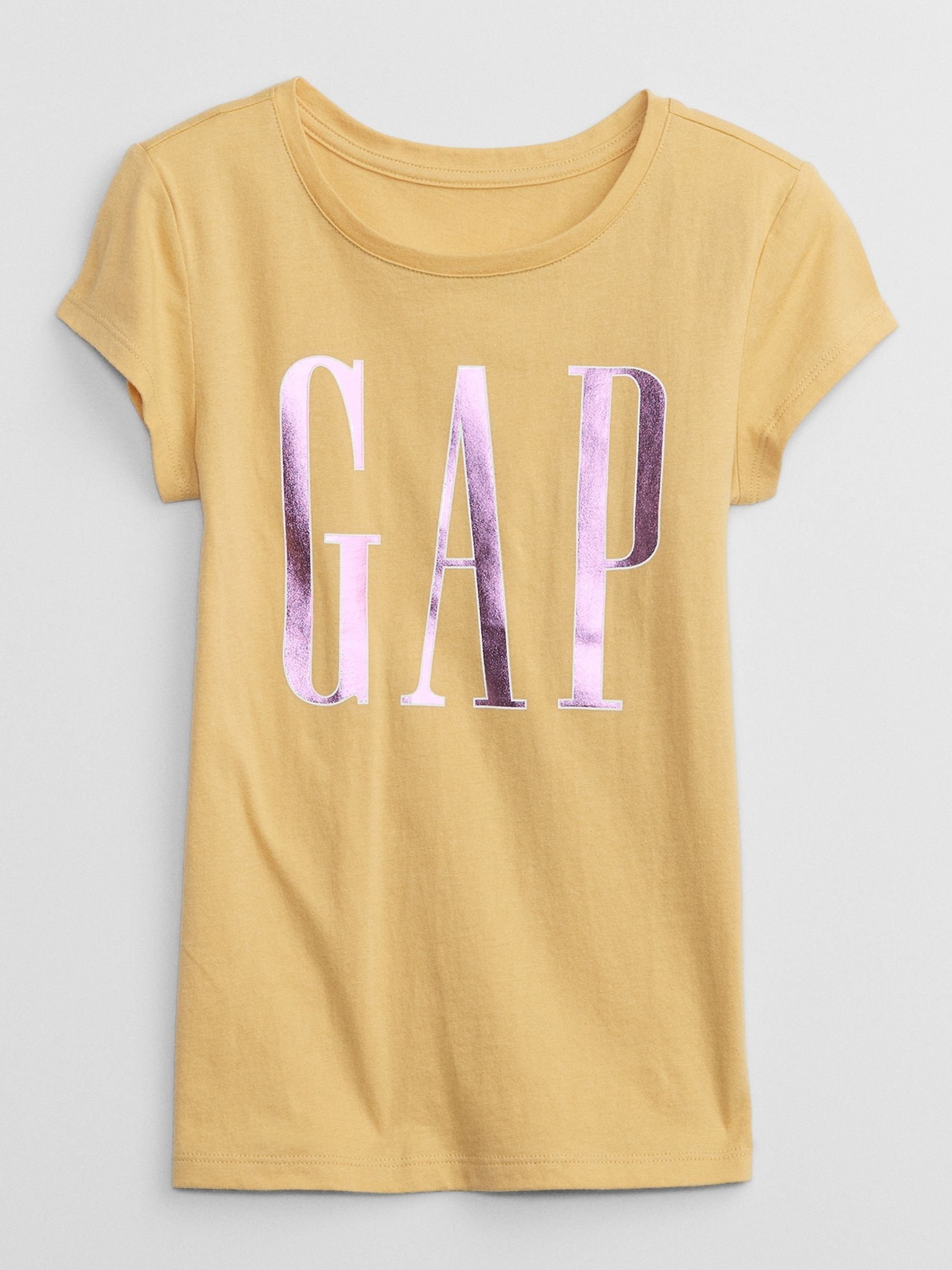 Yellow Metallic Logo Short Sleeve T-Shirt - Image 1 of 1