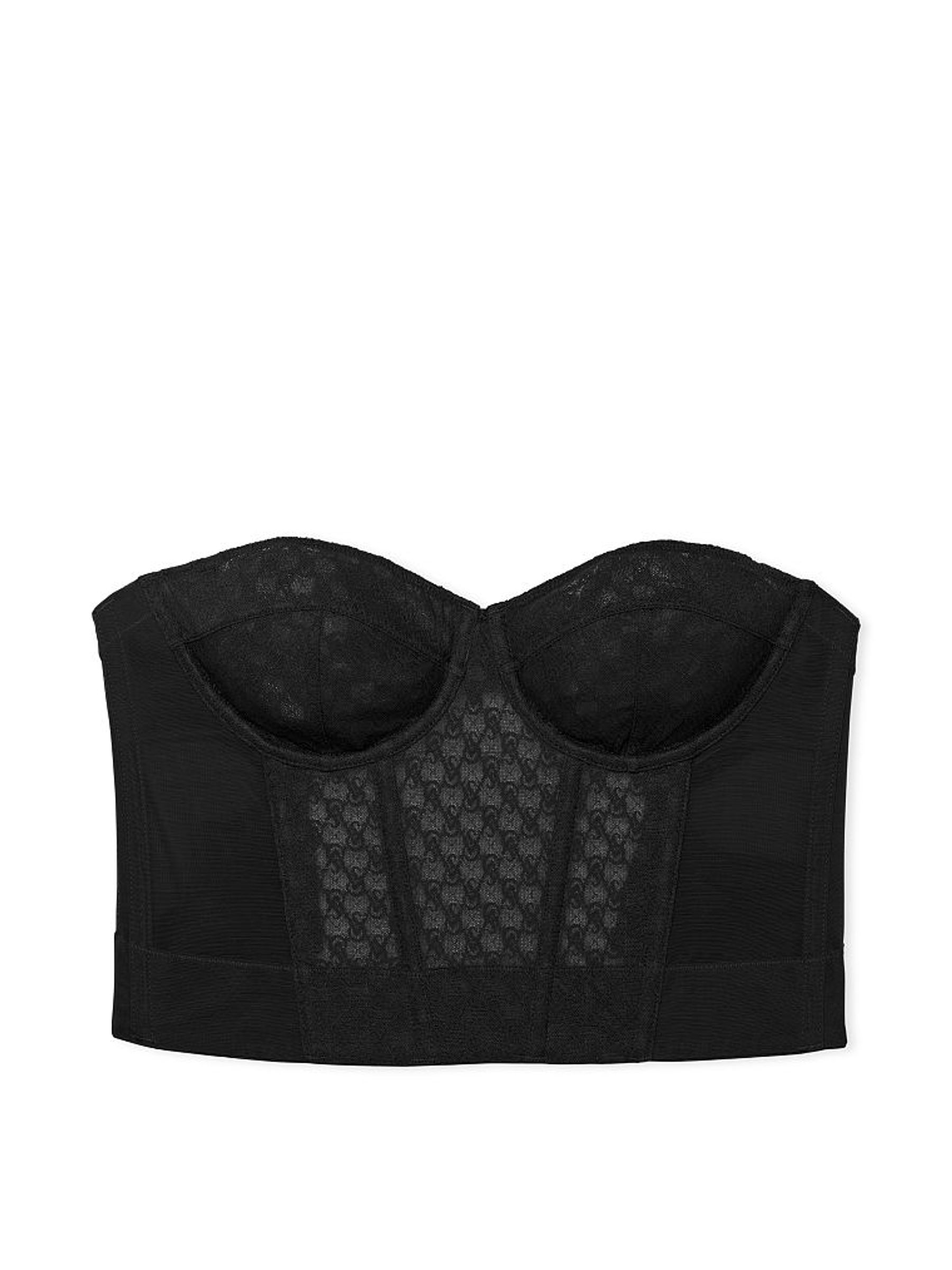 Black Archive Monogram Corset Bra Top - Image 2 of 3