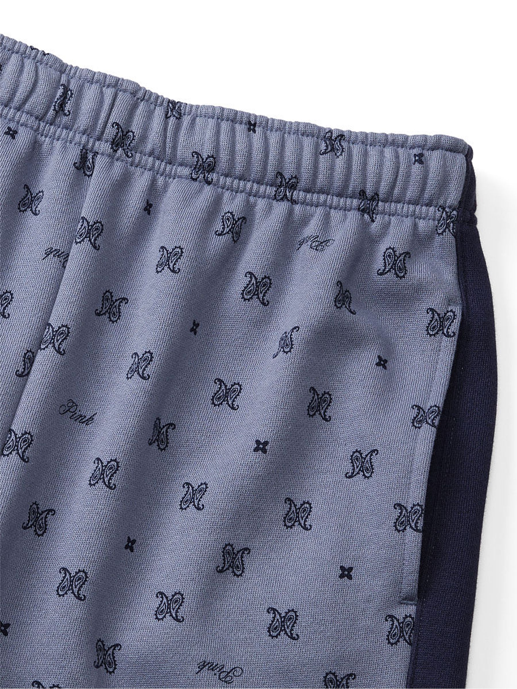 Dusty Iris Blue Print Fleece Cuffed Jogger - Image 4 of 4