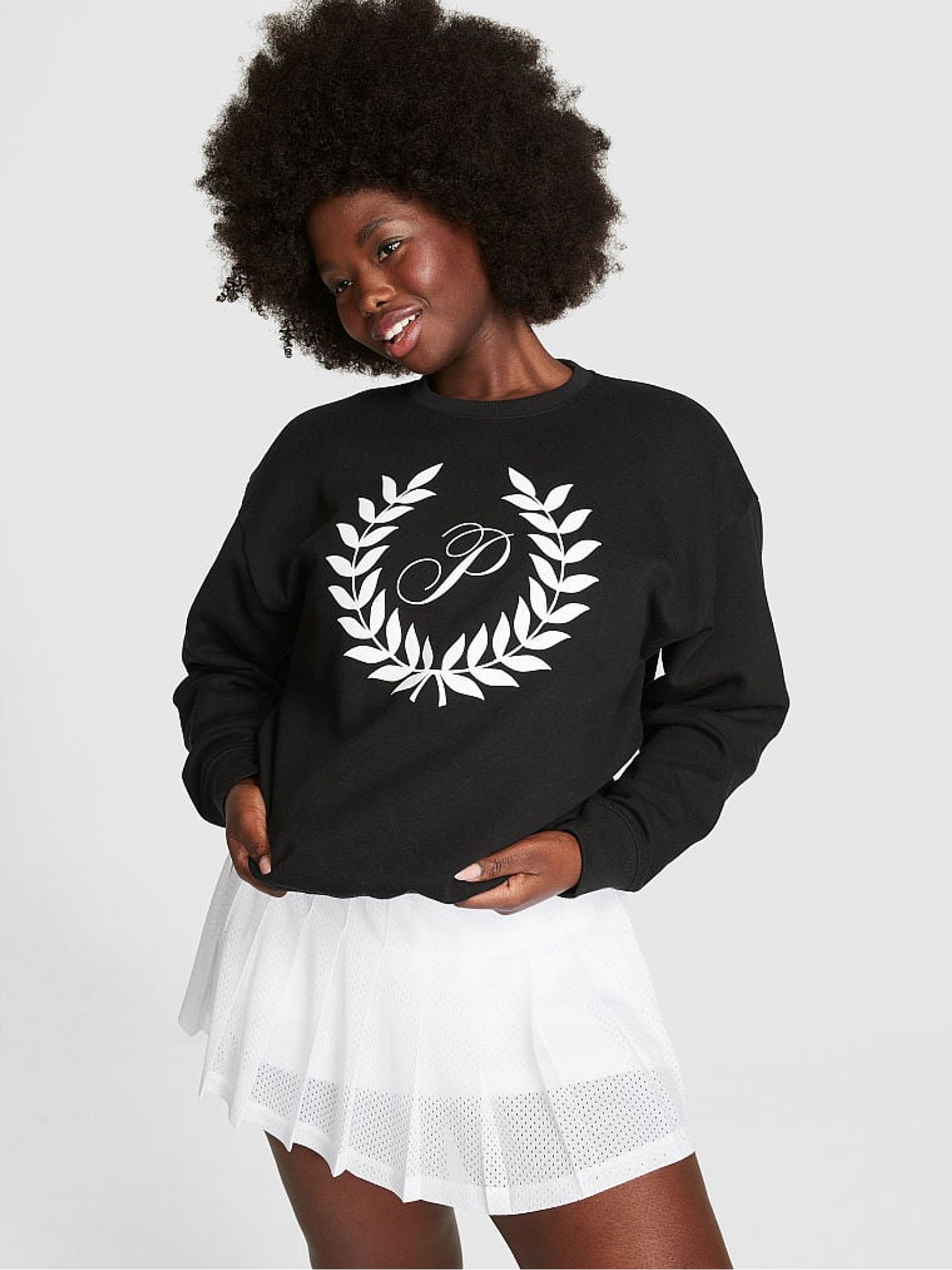 Pure Black Fleece Sweatshirt - Image 1 of 3