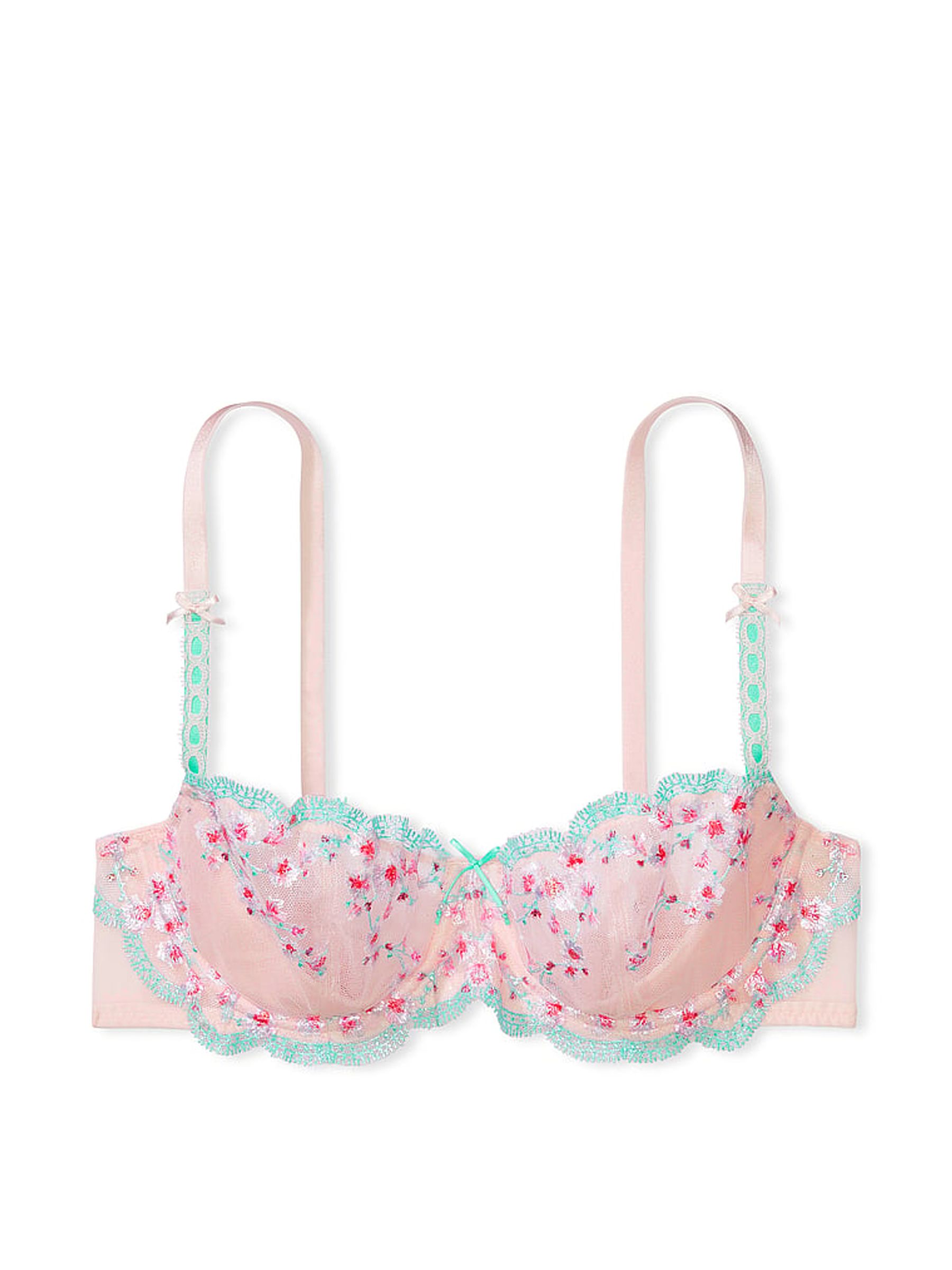 Ballet Pink Cherry Blossom Unlined Balcony Bra - Image 4 of 5