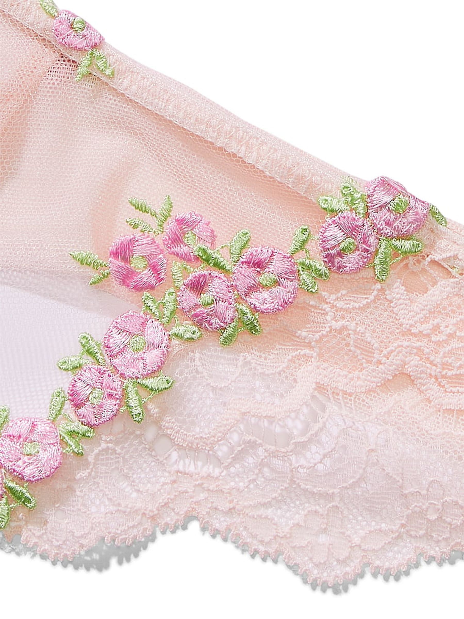 Pink Fizz Thong Embroidered Knickers - Image 4 of 4
