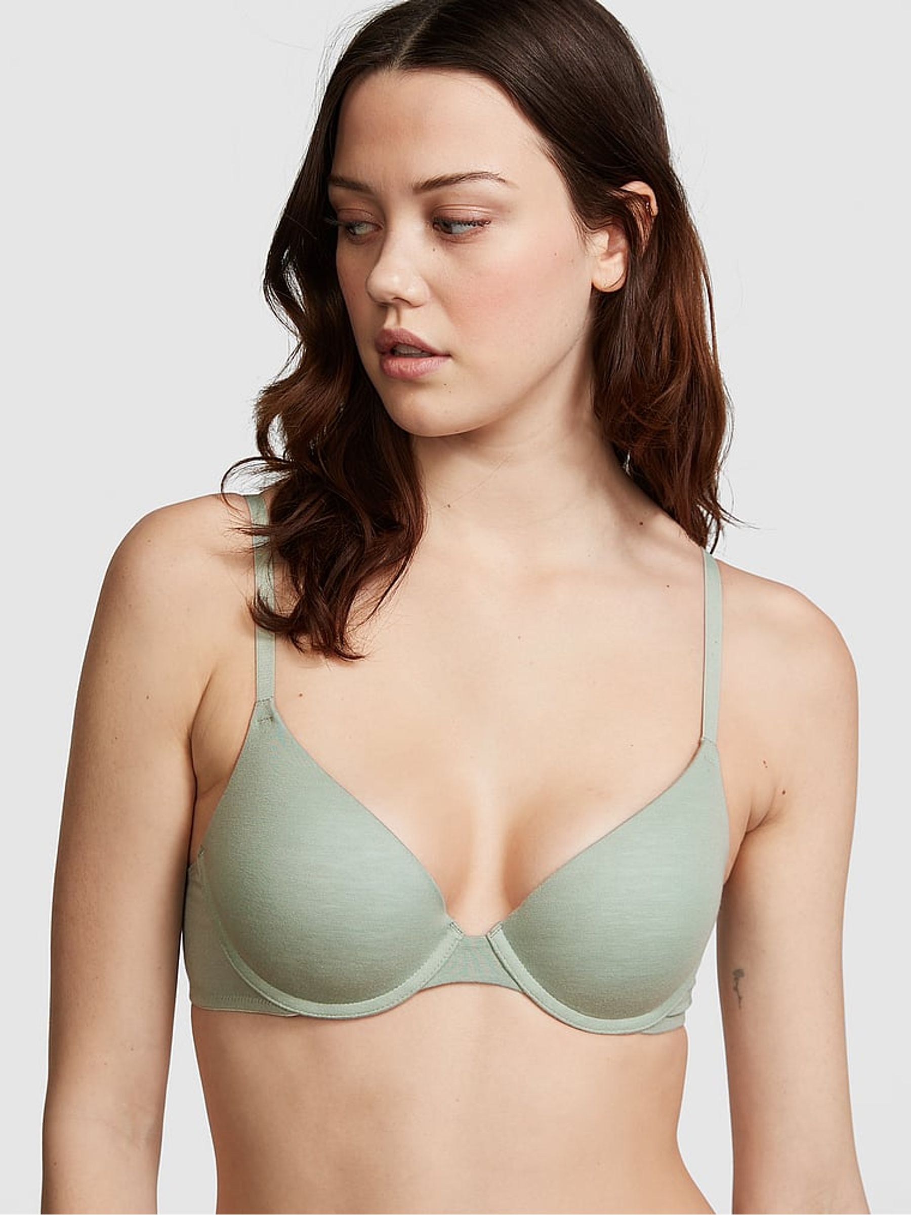 Iceberg Green Push Up Cotton Bra - Image 1 of 1