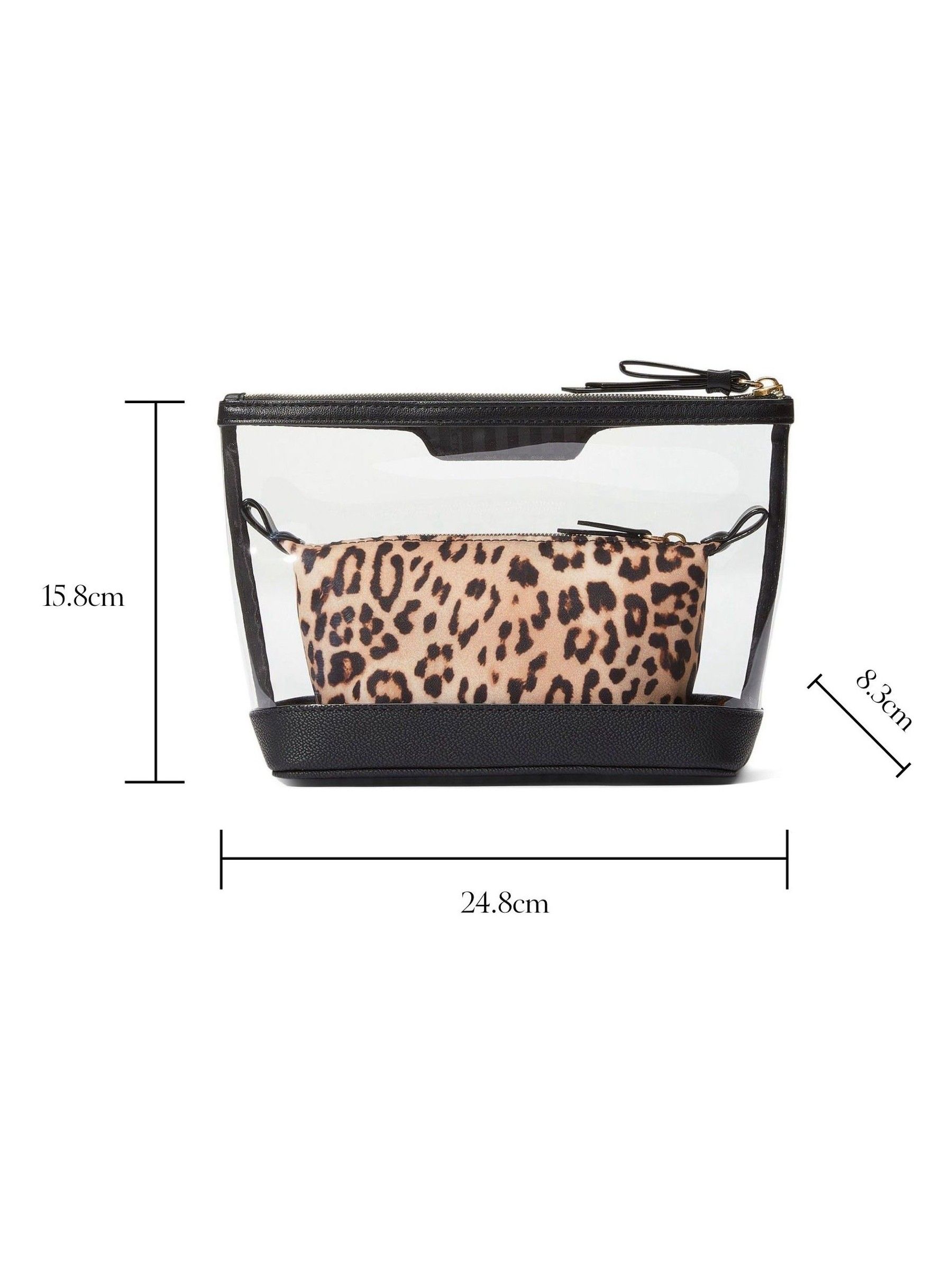 Luxe Leopard Brown AM/PM Makeup Bag Duo - Image 4 of 4