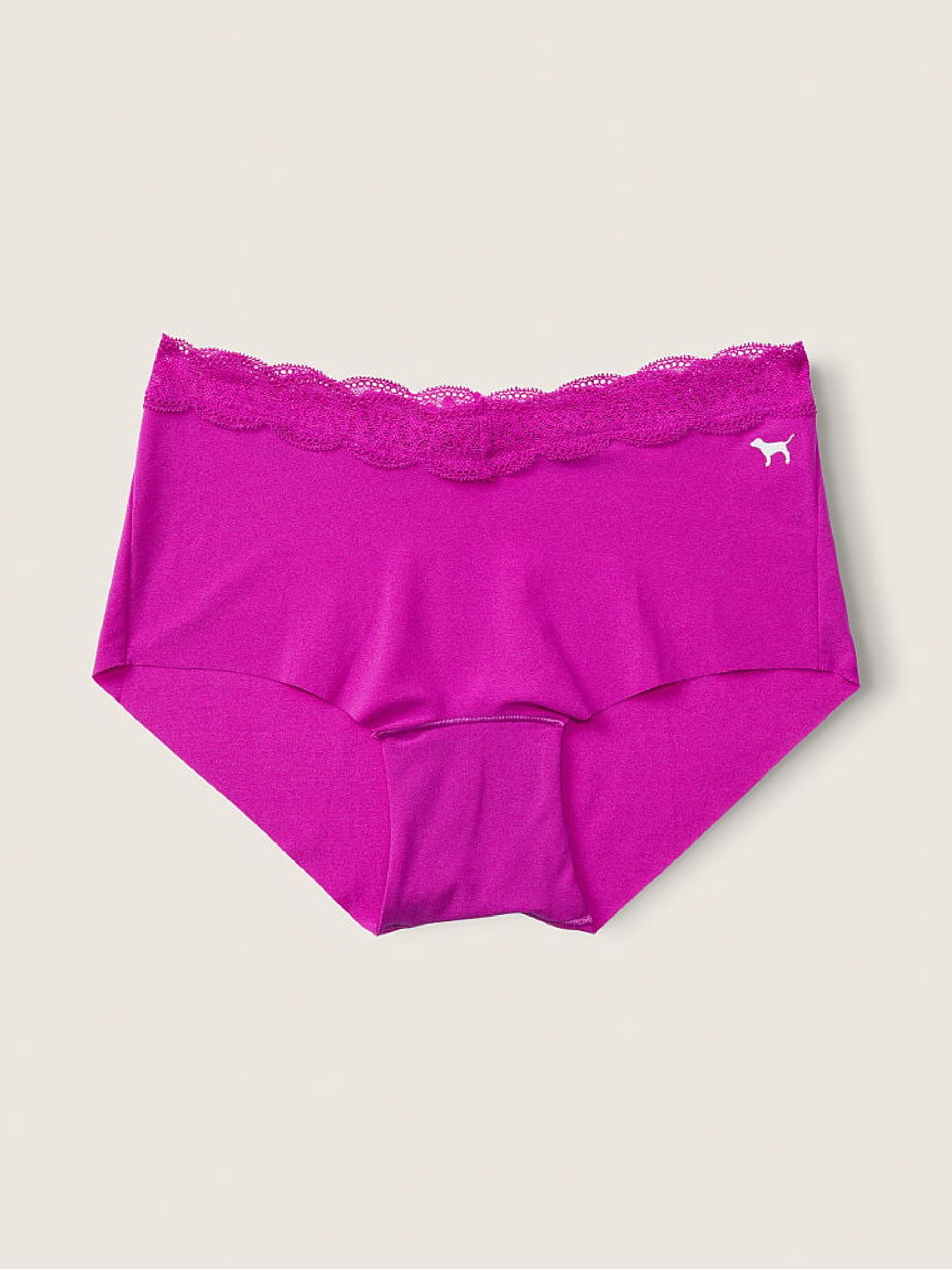Dahlia Magenta Pink Short Lace Trim Knickers - Image 1 of 2