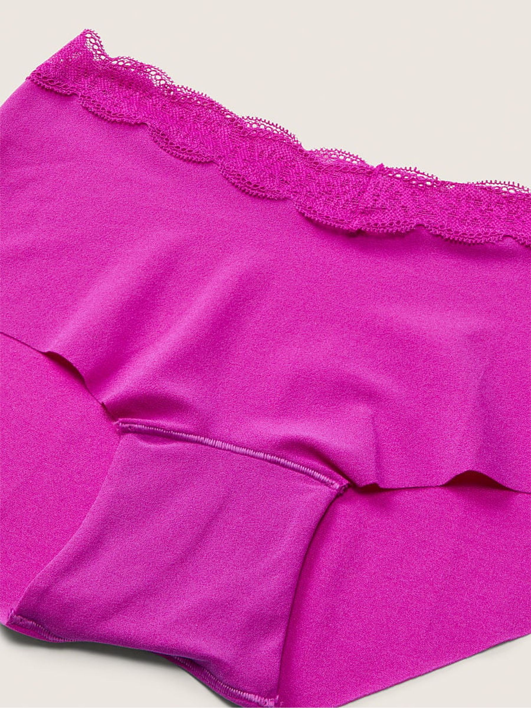 Dahlia Magenta Pink Short Lace Trim Knickers - Image 2 of 2