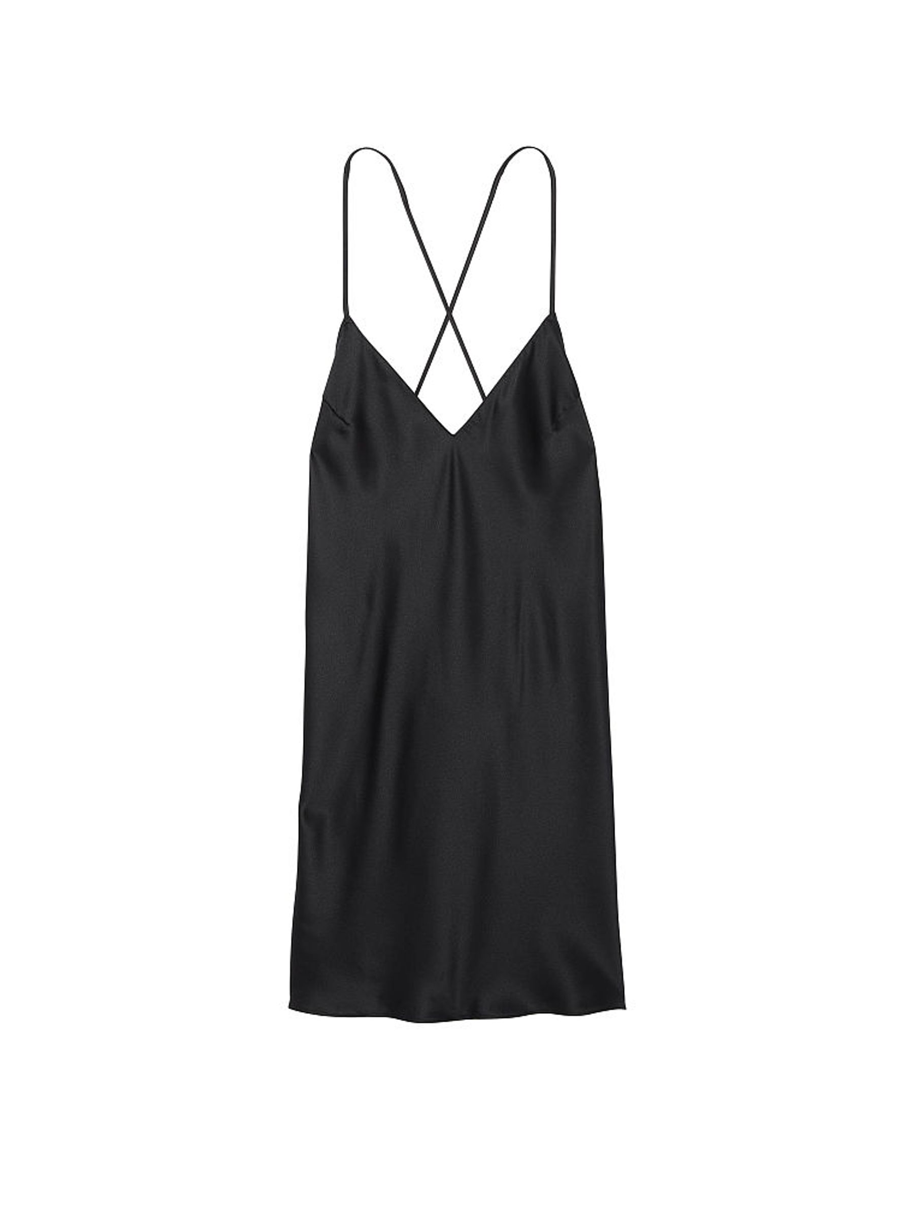Black Mini Satin Open Back Slip - Image 3 of 3
