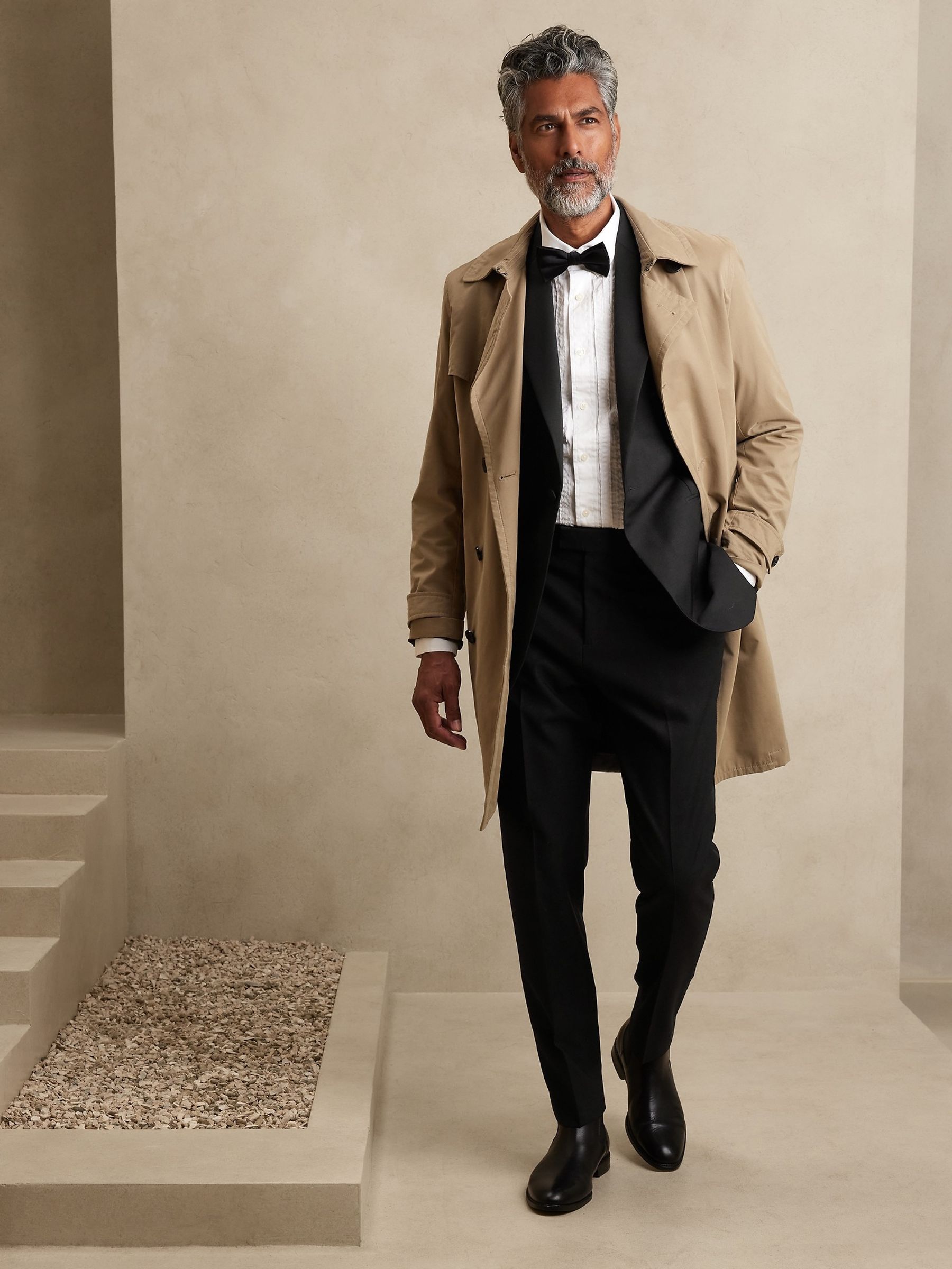 Banana Republic Black Barathea Tuxedo Jacket - Image 4 of 8