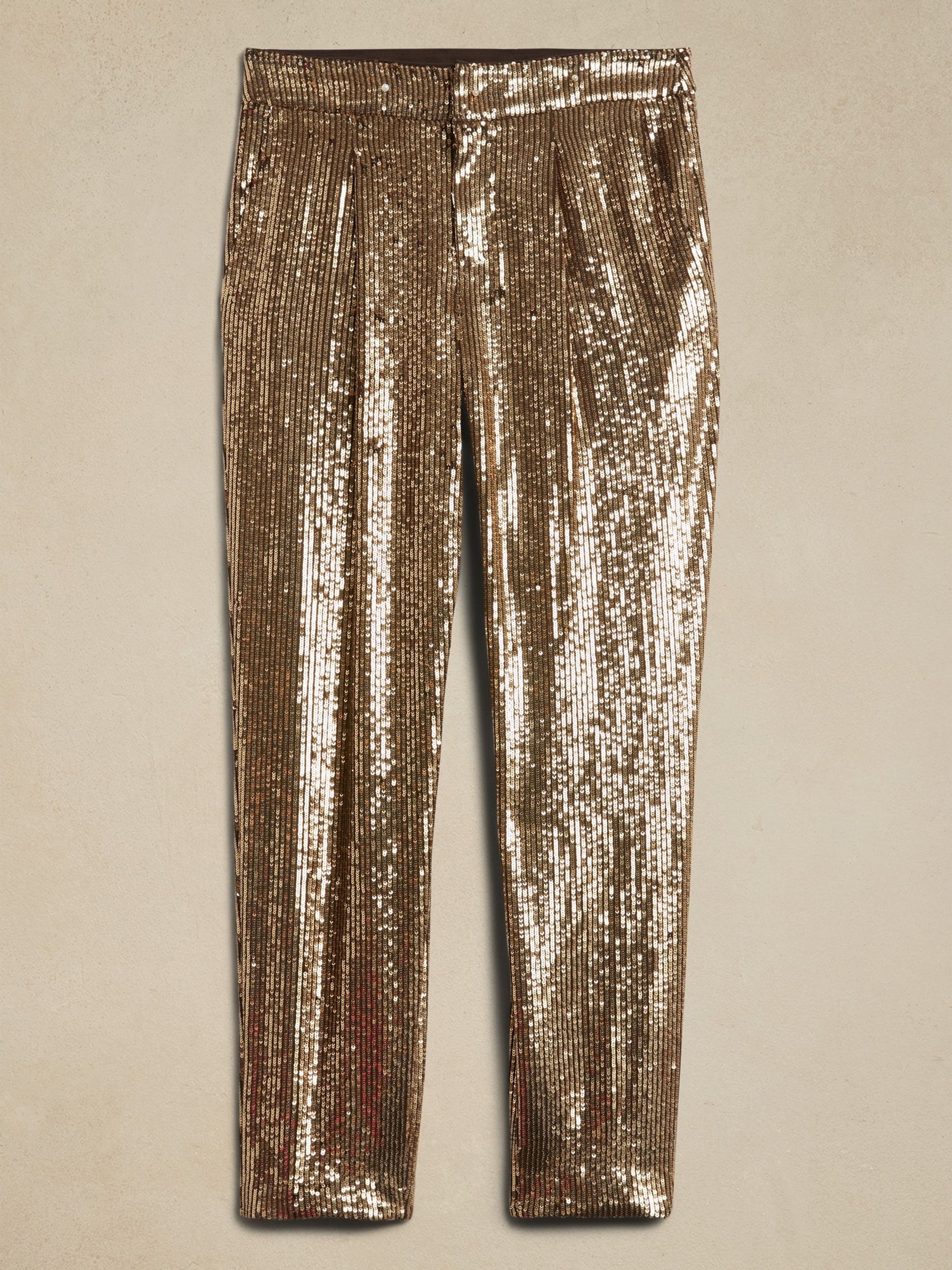 Banana Republic Gold Ulla Sequin Trousers - Image 5 of 5