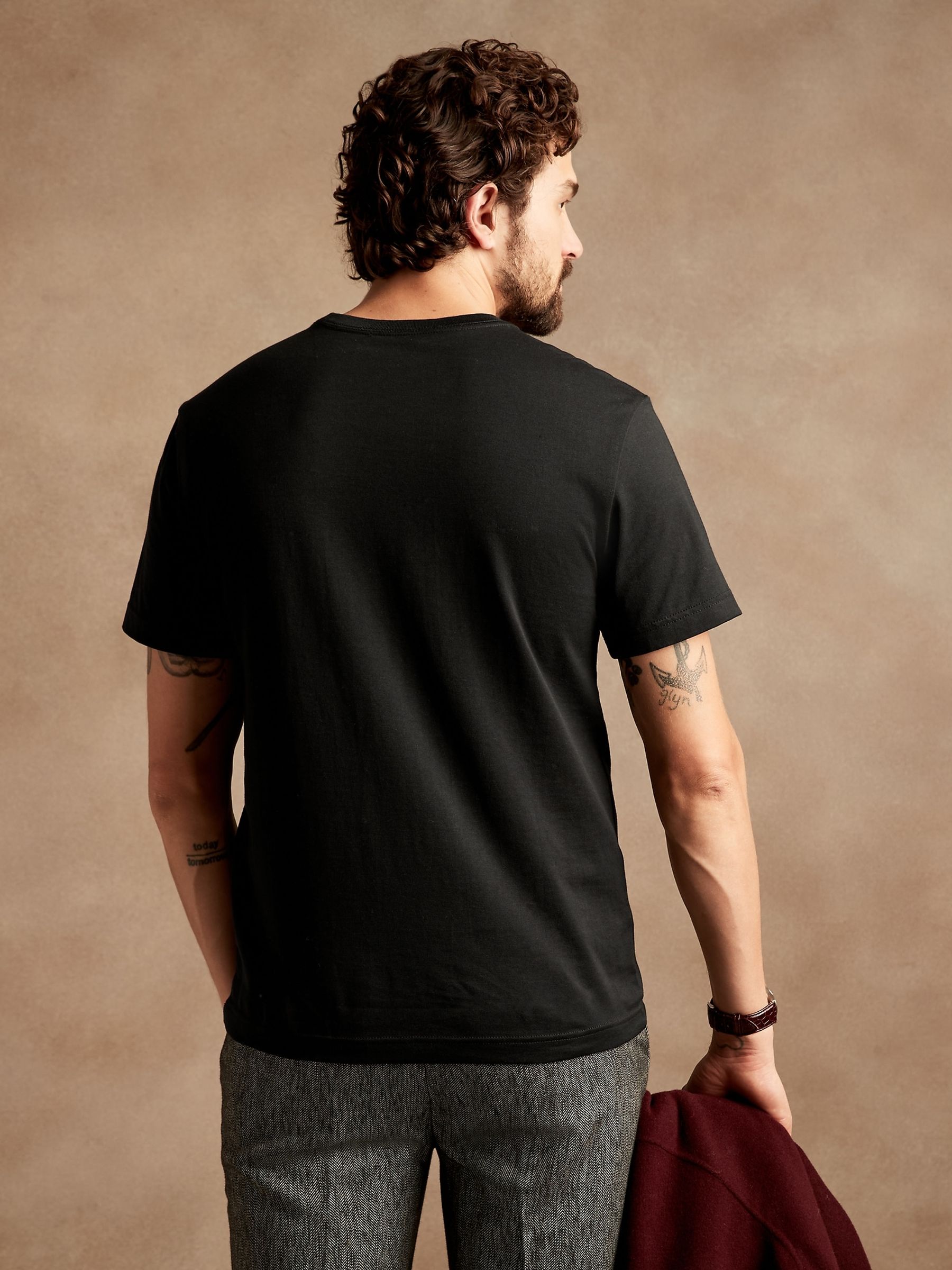 Banana Republic Black Authentic SUPIMA T-Shirt - Image 2 of 3