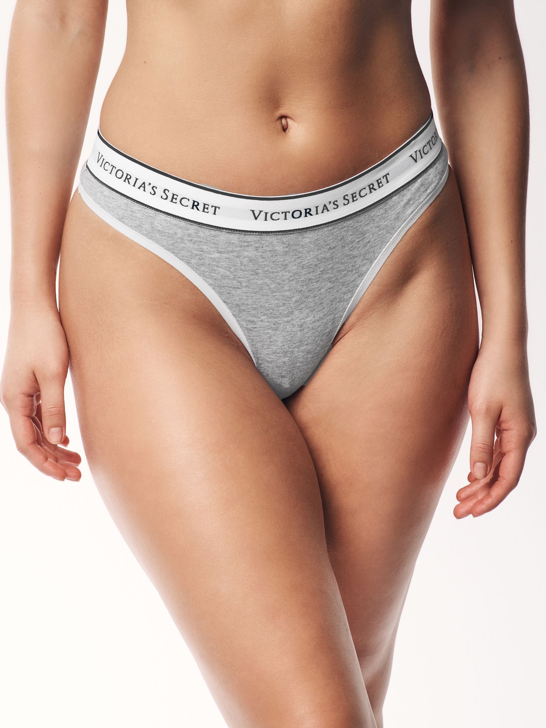 Grey Heather Thong Logo 4 Pack Knickers - Image 2 of 7