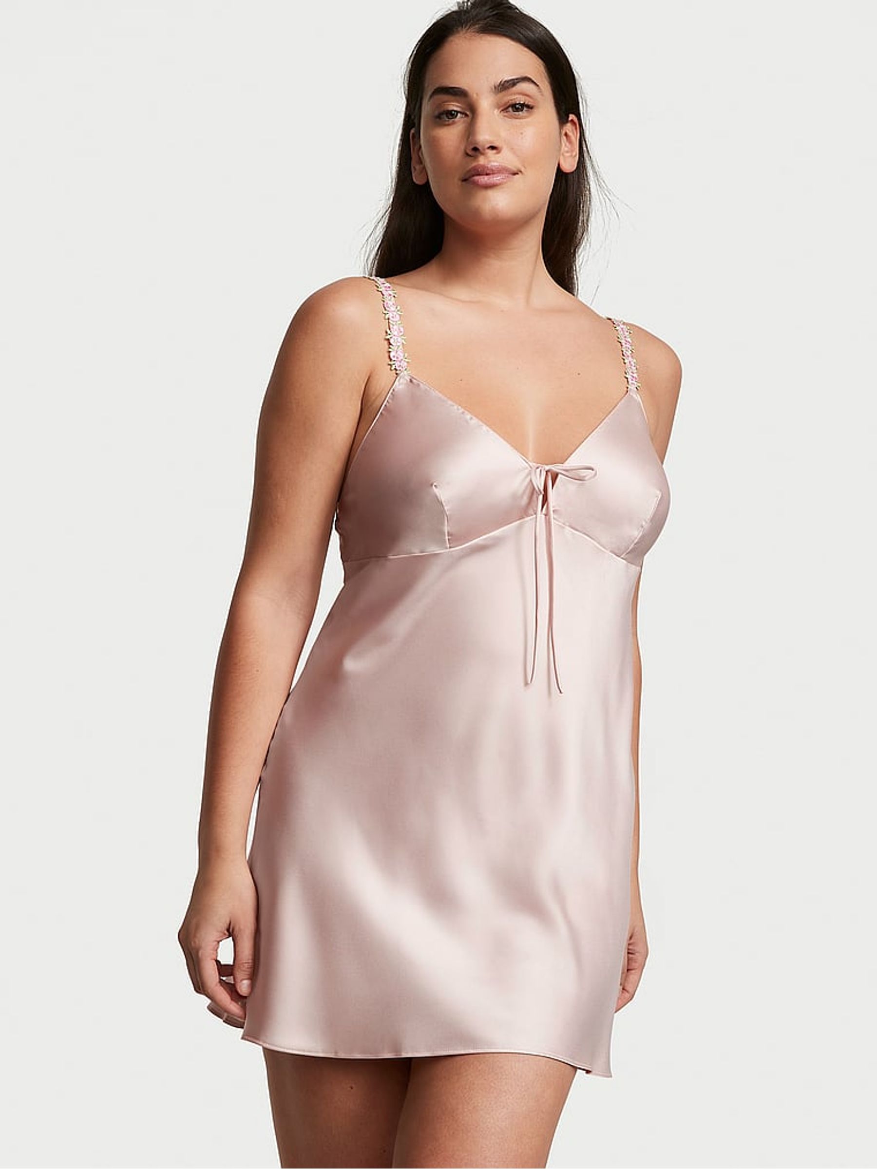 Pink Rosebud Floral Slip Dress - Image 1 of 2