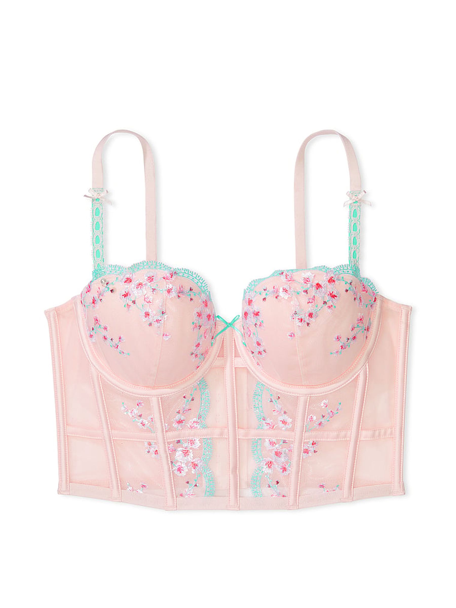 Ballet Pink Cherry Blossom Corset Bra Top - Image 3 of 3
